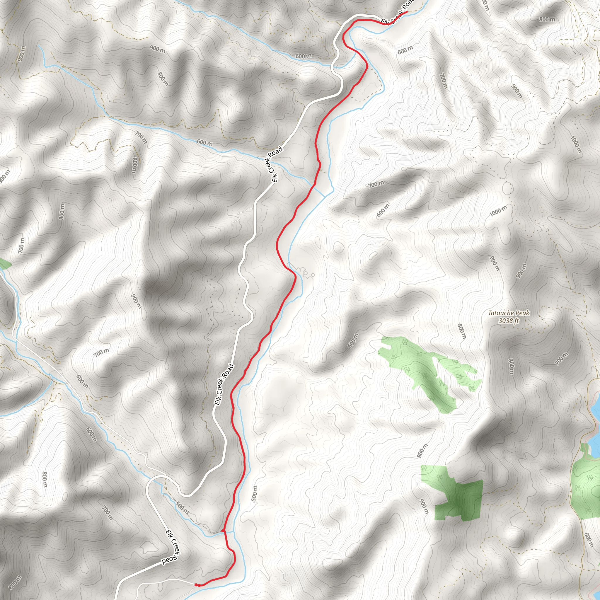 Walk along Elk Creek mobile static map