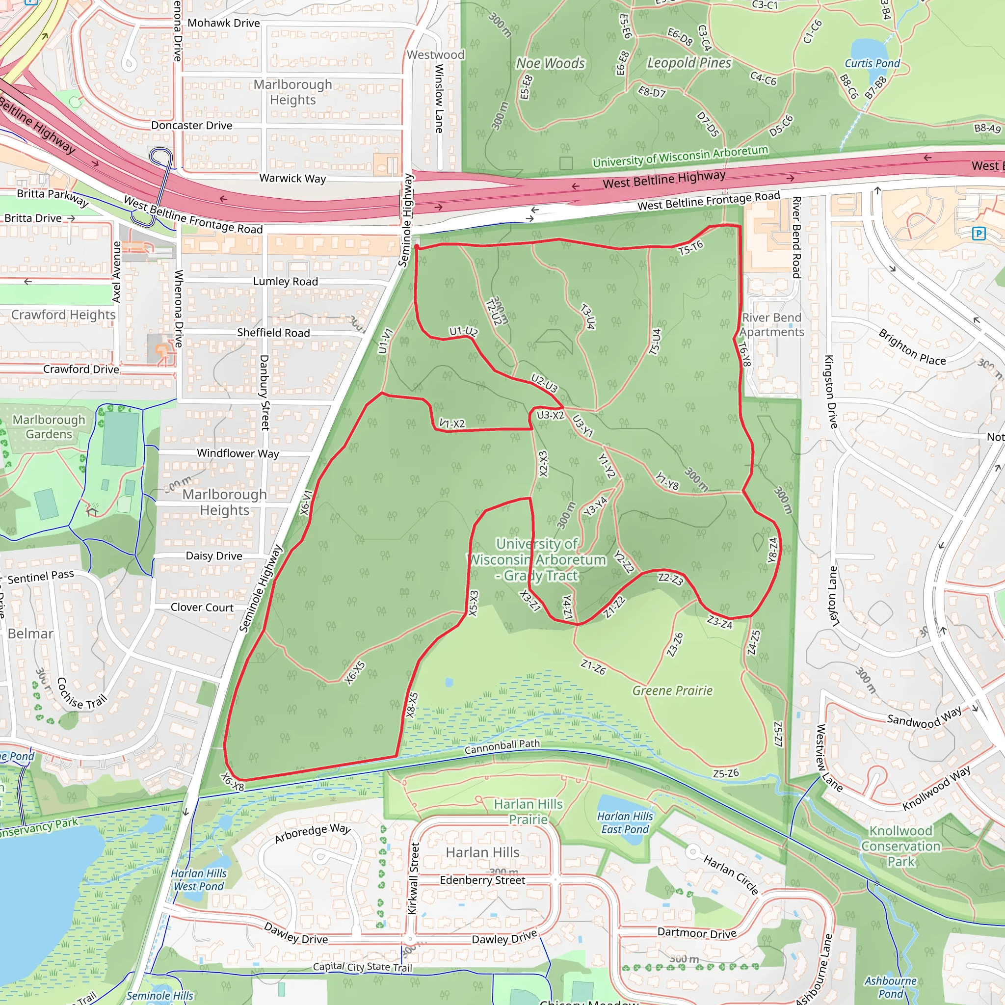 Greene Prairie Loop mobile static map