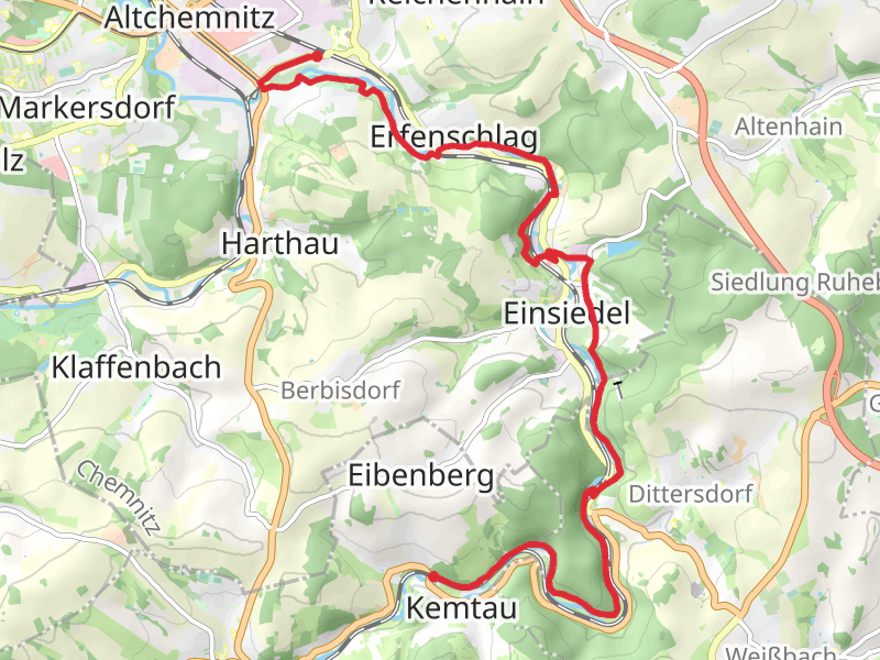 Chemnitz Reichenhain to Kemtau Walk