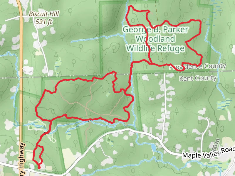 Orange Trail, Blue Trail - Foster, Yellow Loop Trail