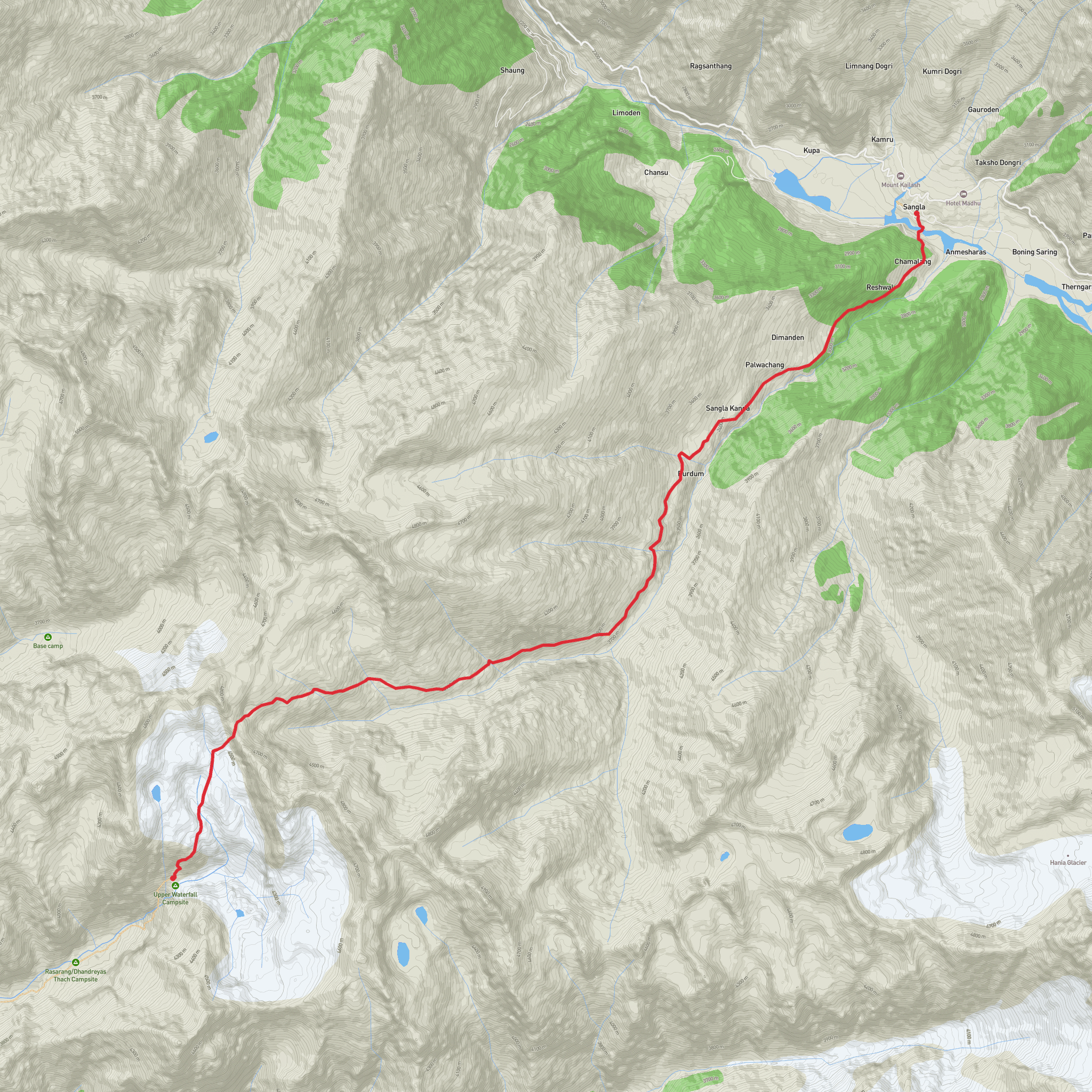 Rupinpass Track mobile static map