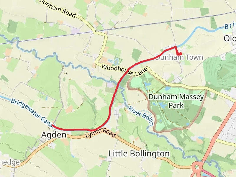 Agden Bridge and Bridgewater Canal Walk from Dunham Town