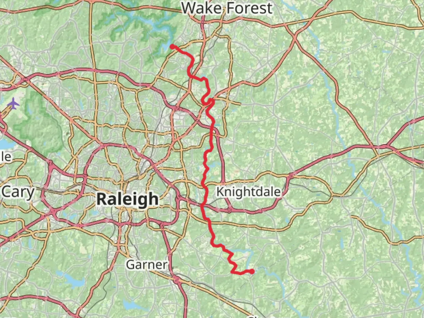 An image depicting the trail Neuse River Trail - Honeycutt Creek and its surrounding area.