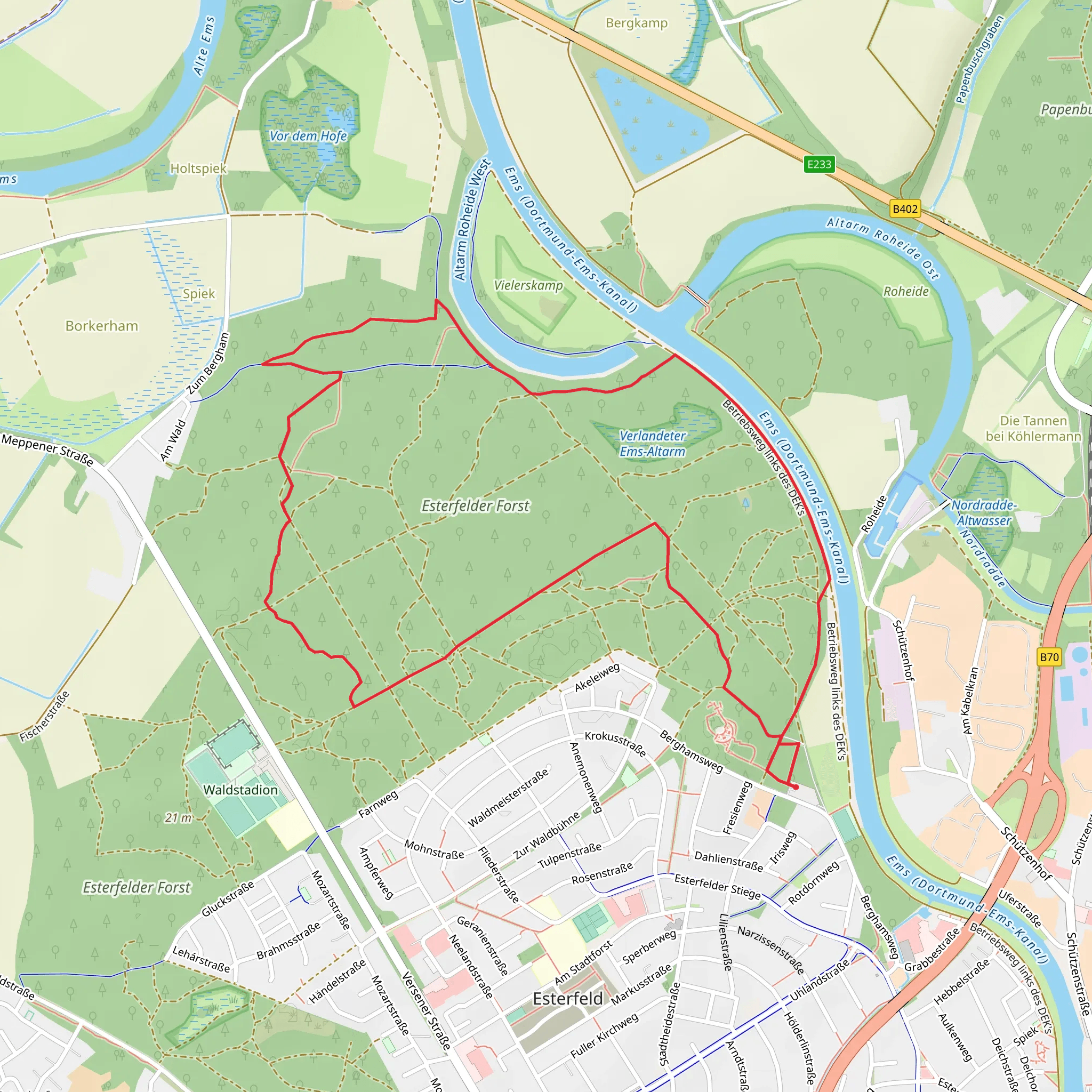 Esterfelder Forst Loop mobile static map