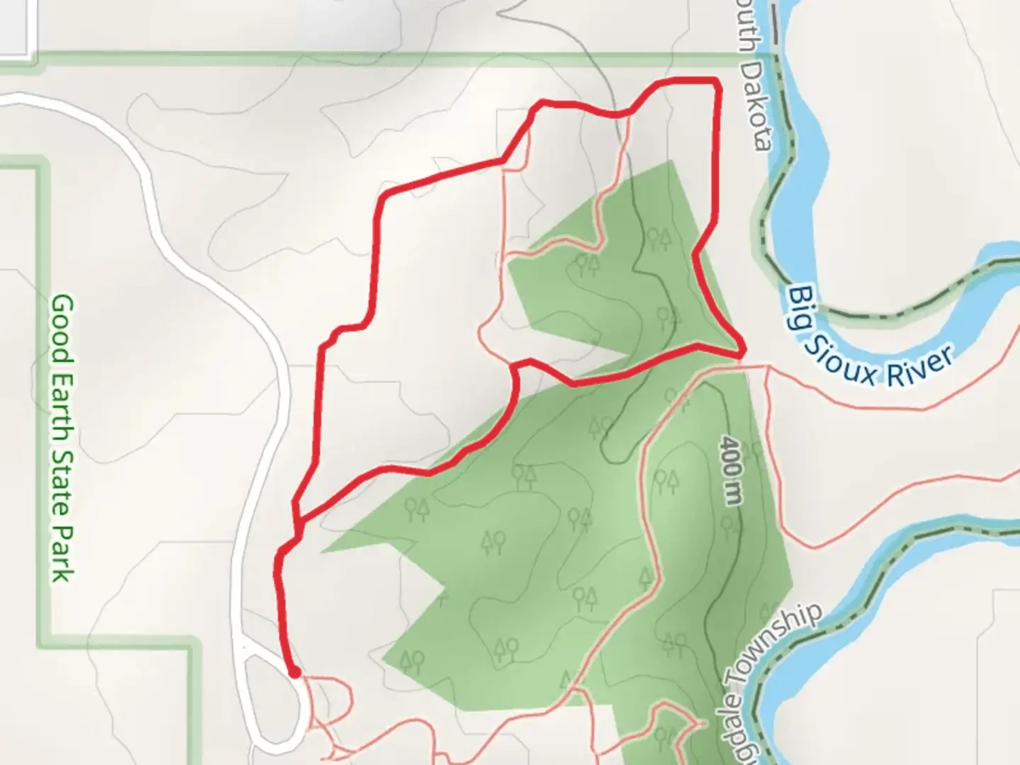 An image depicting the trail Bur Oak Loop Trail and its surrounding area.
