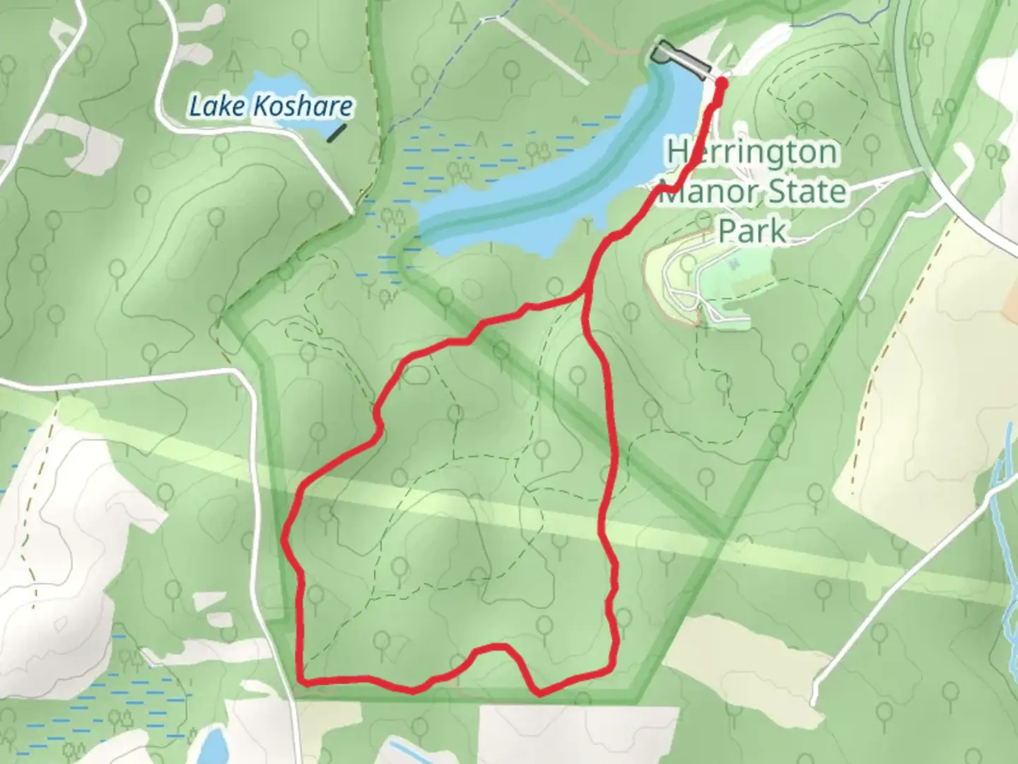 An image depicting the trail Blue Loop Trail and its surrounding area.