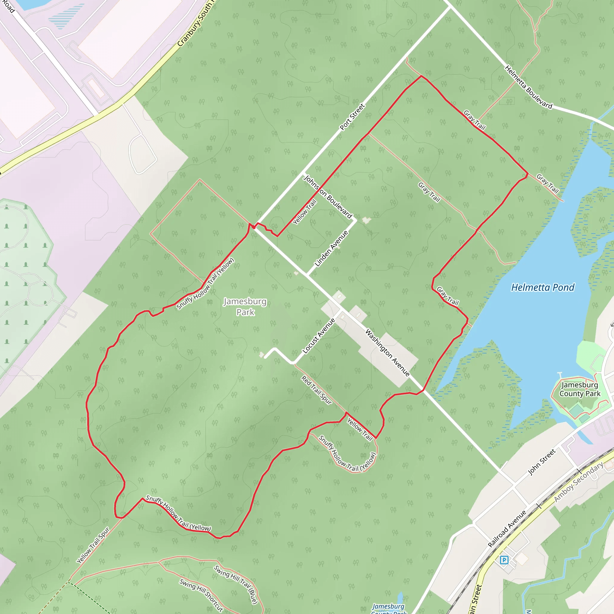 Jamesburg Park Loop mobile static map