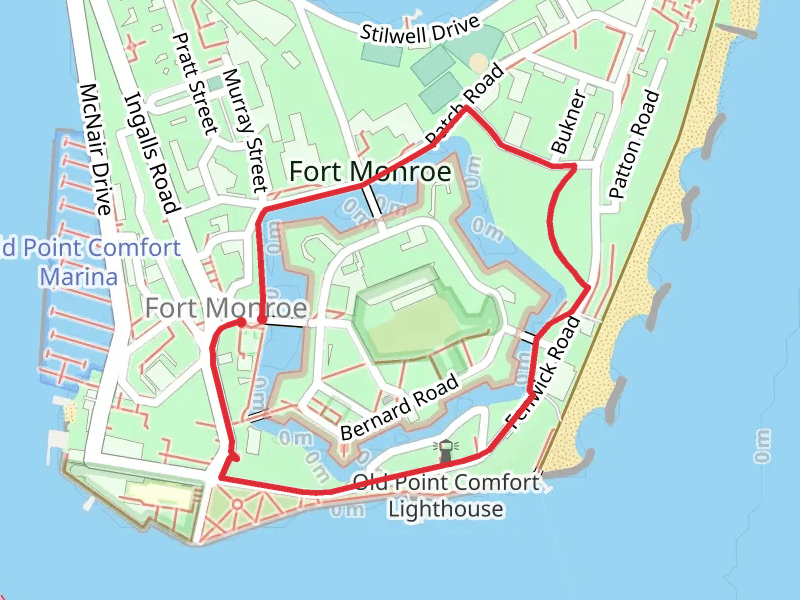 Fort Monroe and Engineers Fishing Pier Loop