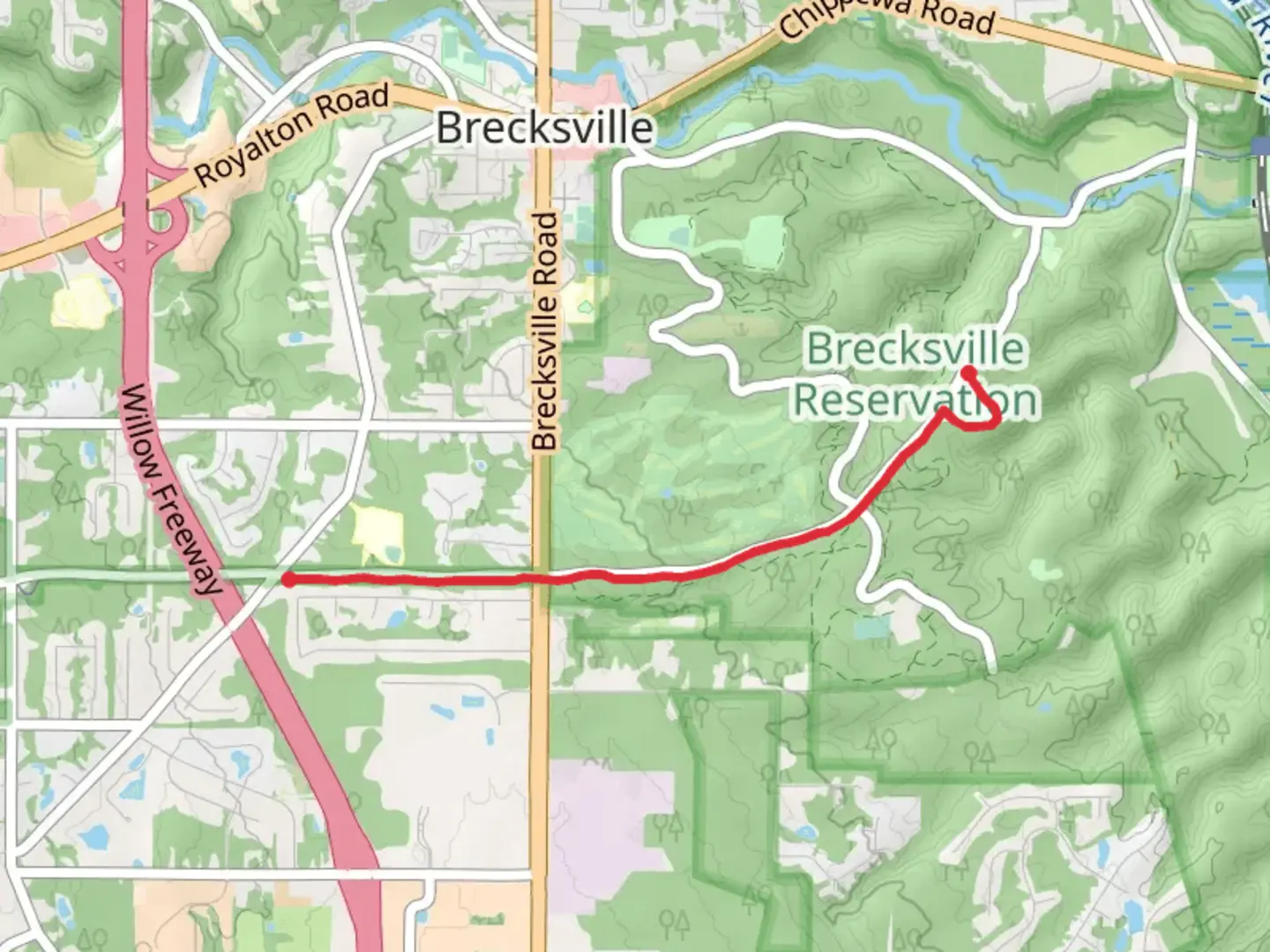 An image depicting the trail Oak Grove Picnic Area and All Purpose Trail and its surrounding area.