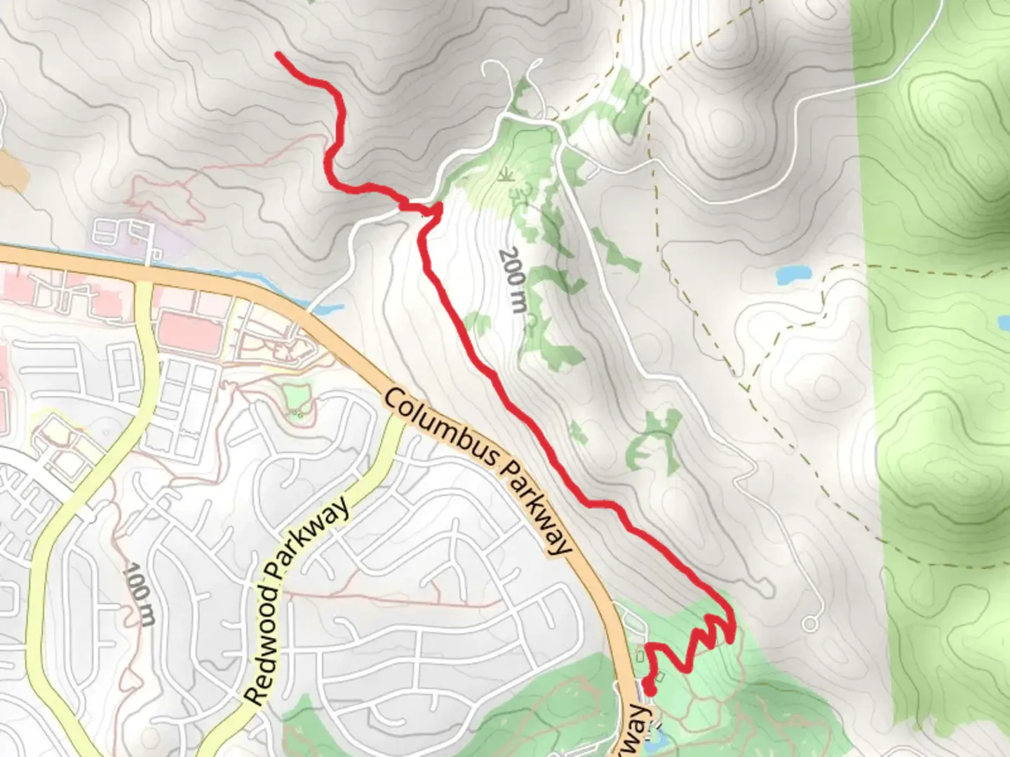 An image depicting the trail Blue Rock Springs Trail and its surrounding area.