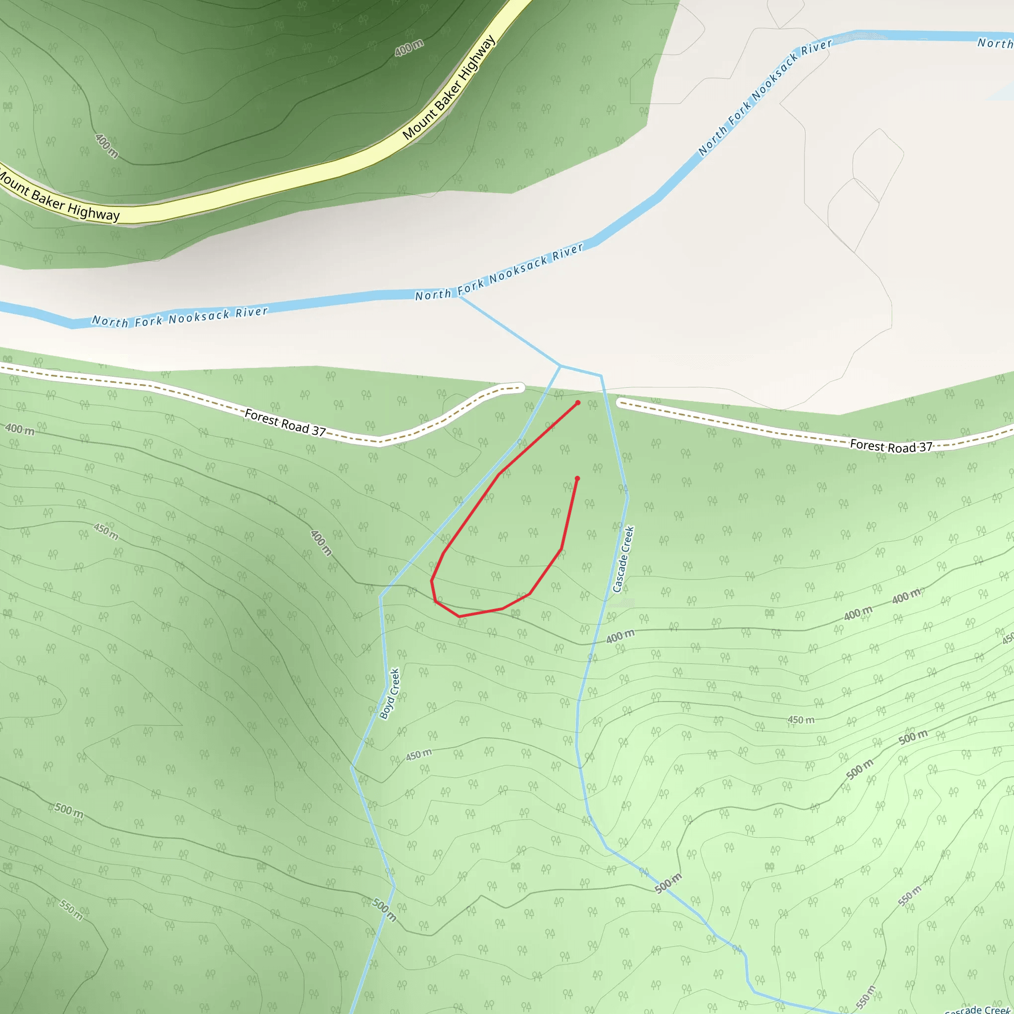 Boyd Interpretive Trail mobile static map