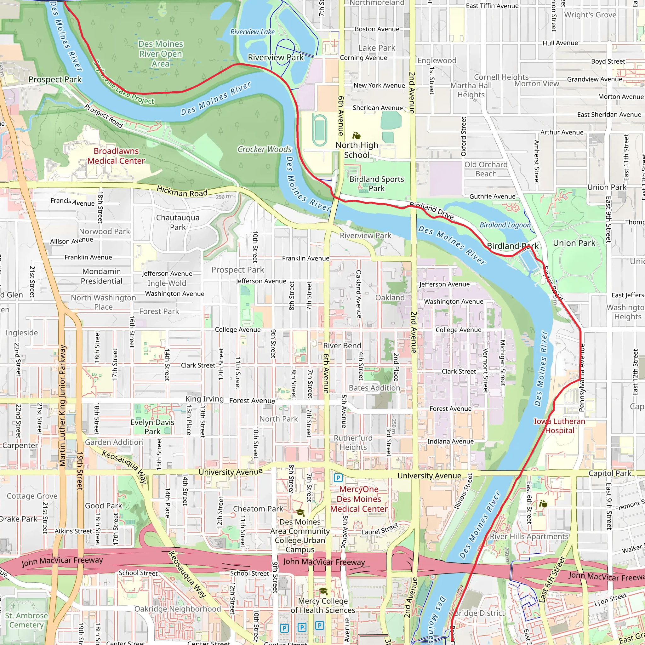 John Pat Dorrian and Neal Smith Trail mobile static map