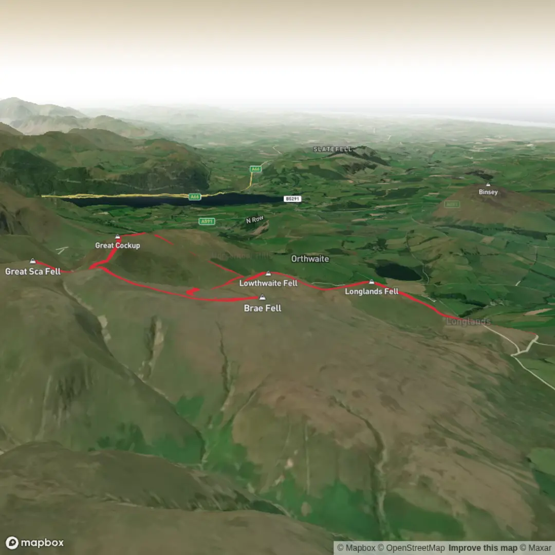 An image depicting the trail UldaleFells and its surrounding area.
