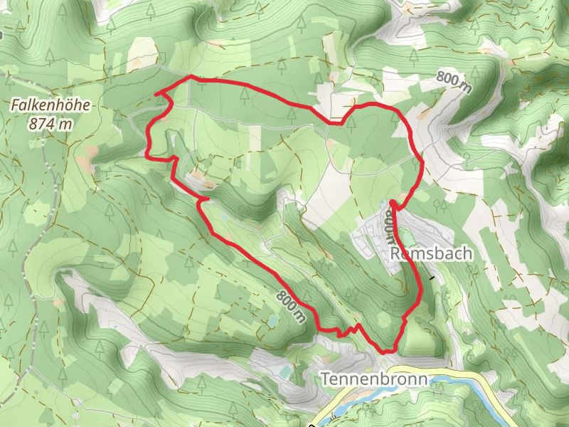 Naturpark AugenBlick Schramberg and Eichbach via Sulzbachblick Ecke