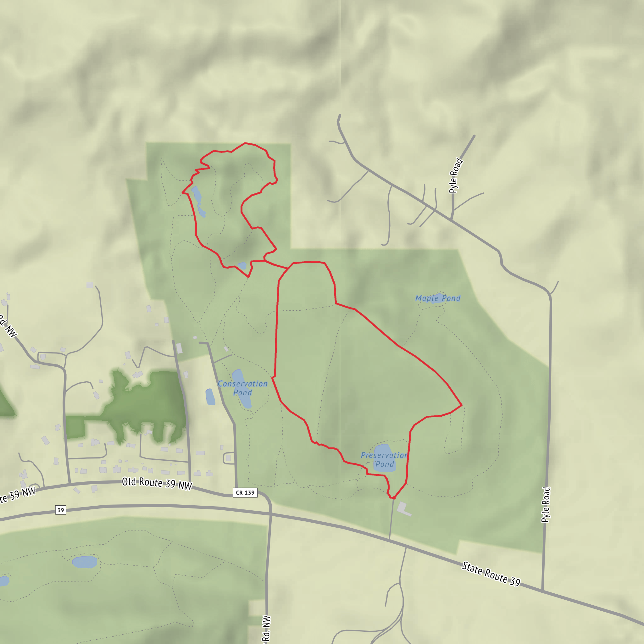 Preservation and Conservation Loop mobile static map