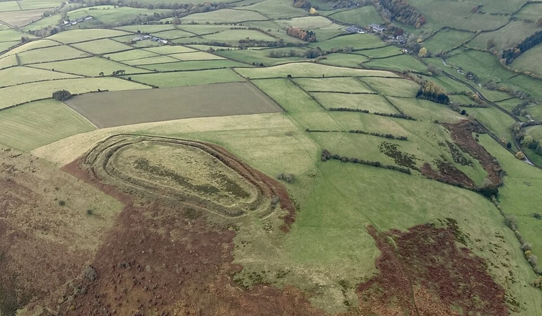 An image depicting the trail Caer Caradoc, Little Caradoc and The Lawley Walk and its surrounding area.