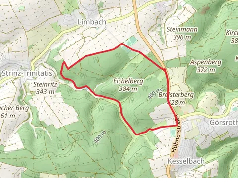 Eichhoernchen and Rundwanderweg Erlenblatt