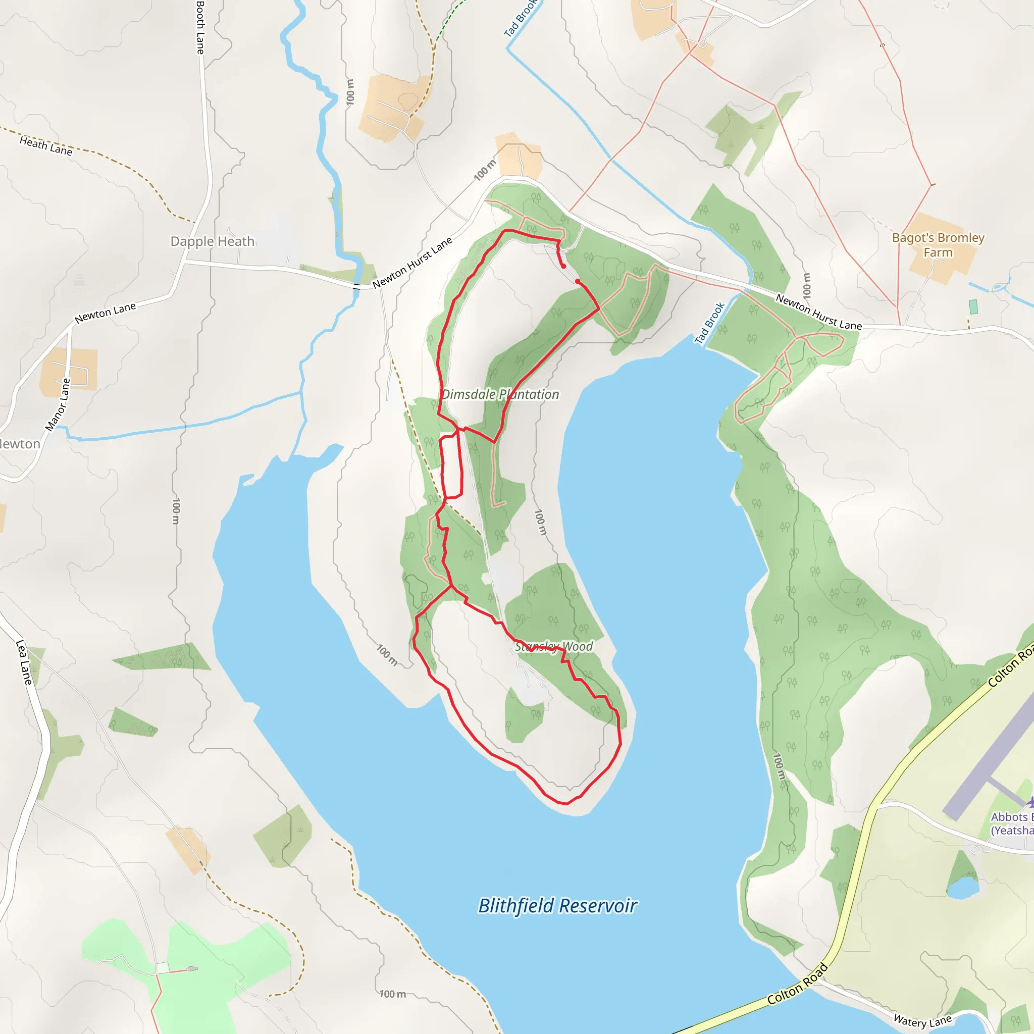 Blithfield Estate Circular mobile static map