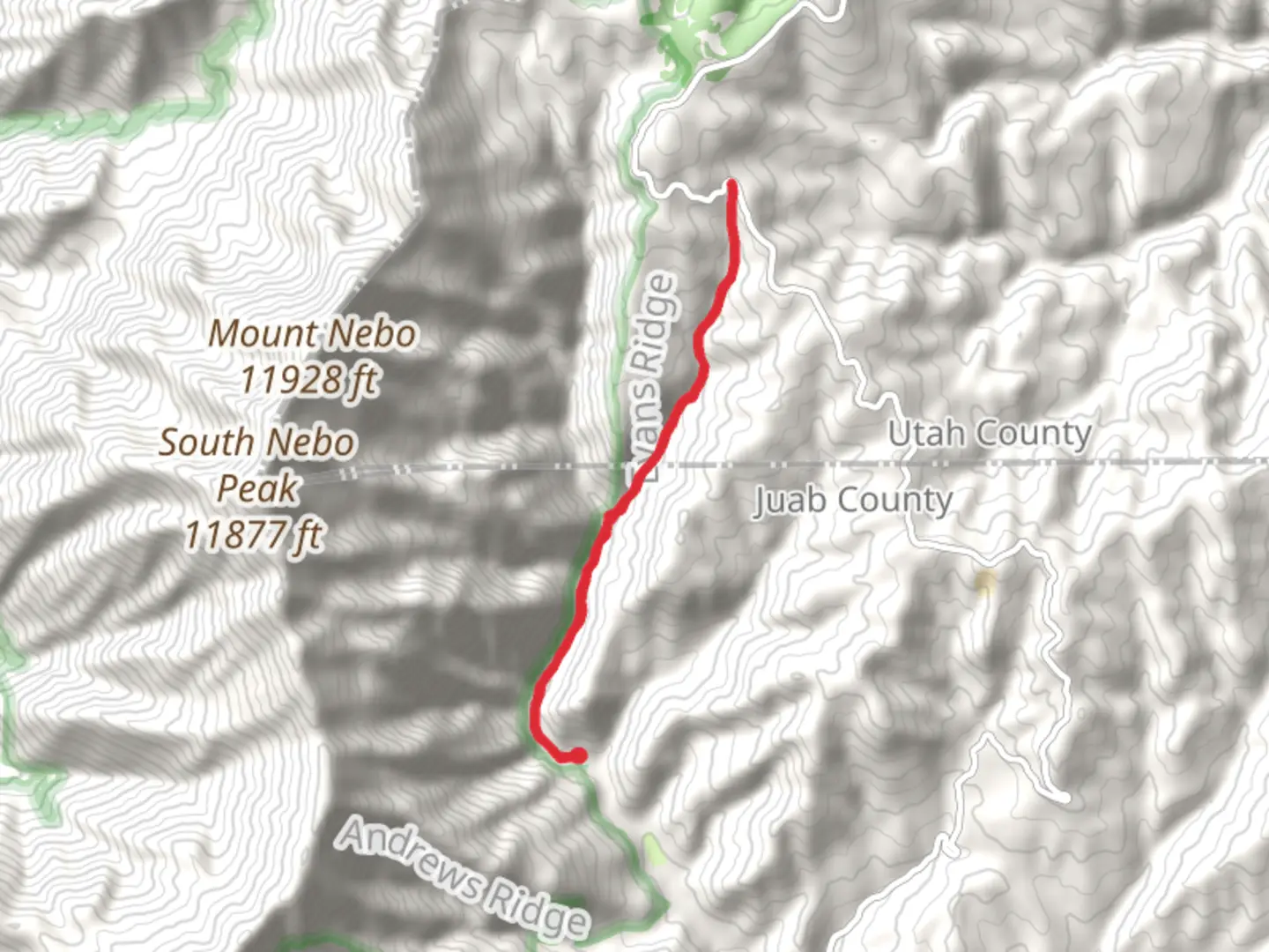 An image depicting the trail Right Fork Salt Creek Trail Out and Back and its surrounding area.