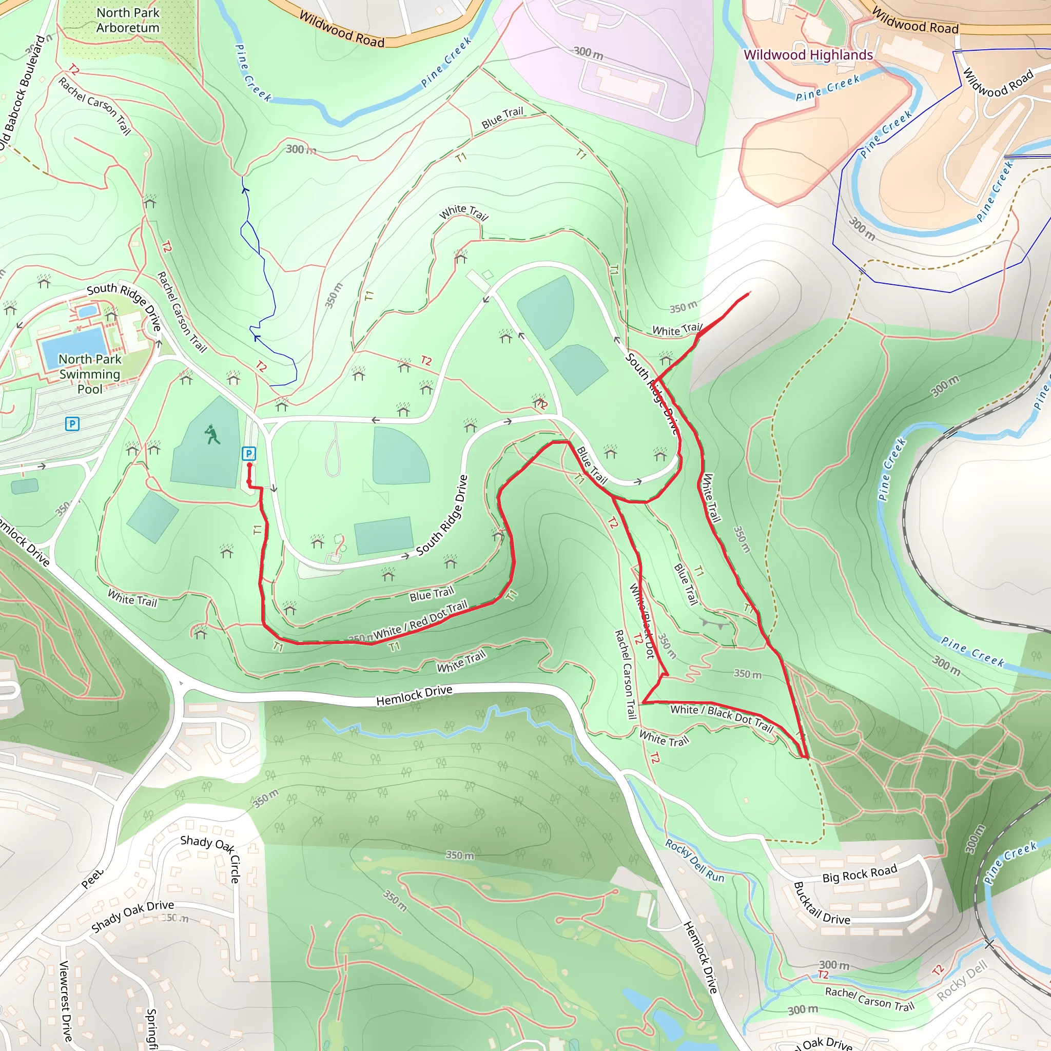 Woods Field Walk mobile static map