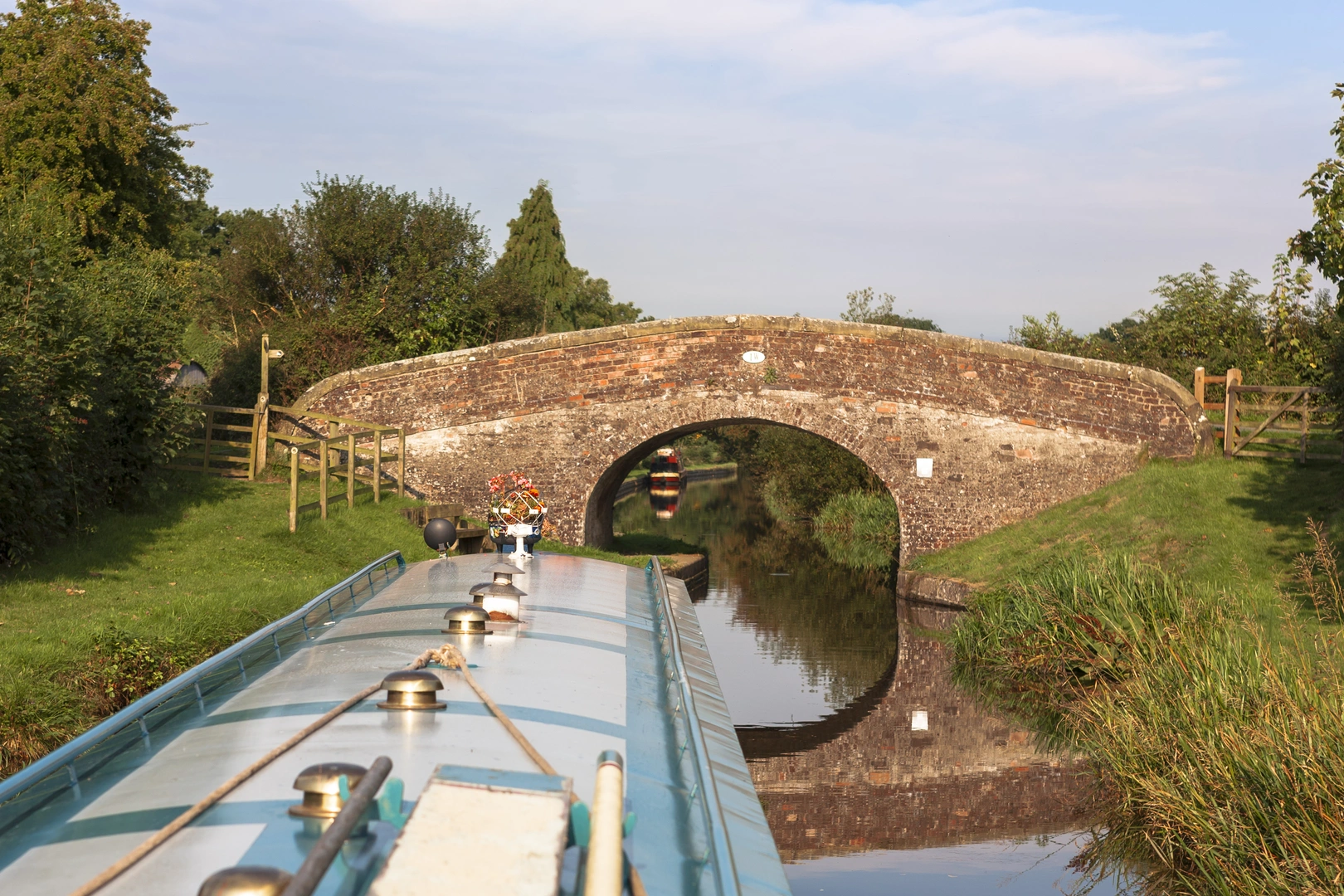 An image depicting the trail Montgomery Canal Walk and its surrounding area.