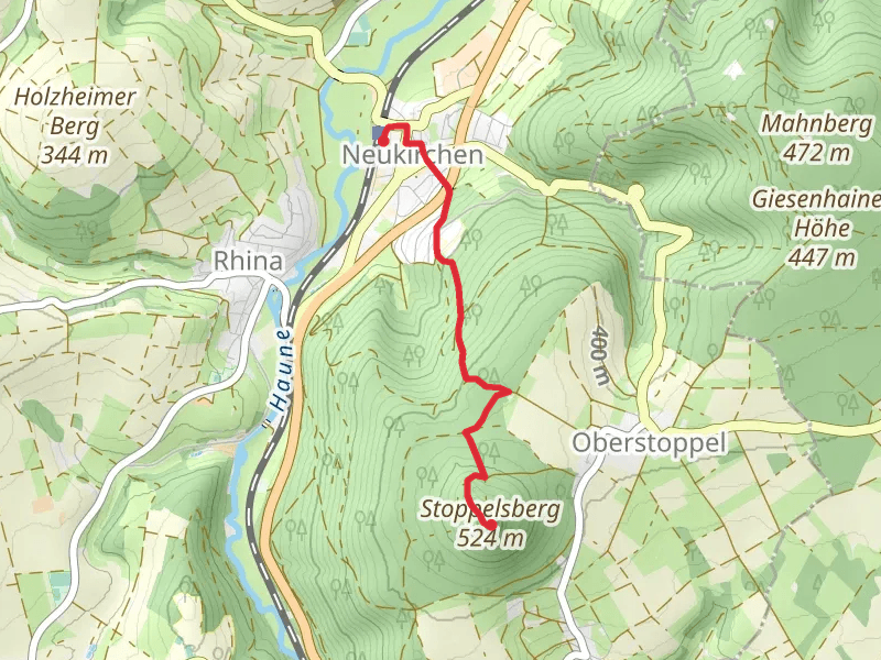 Stoppelsberg and Burgruine Hauneck Walk via Kagelspielweg