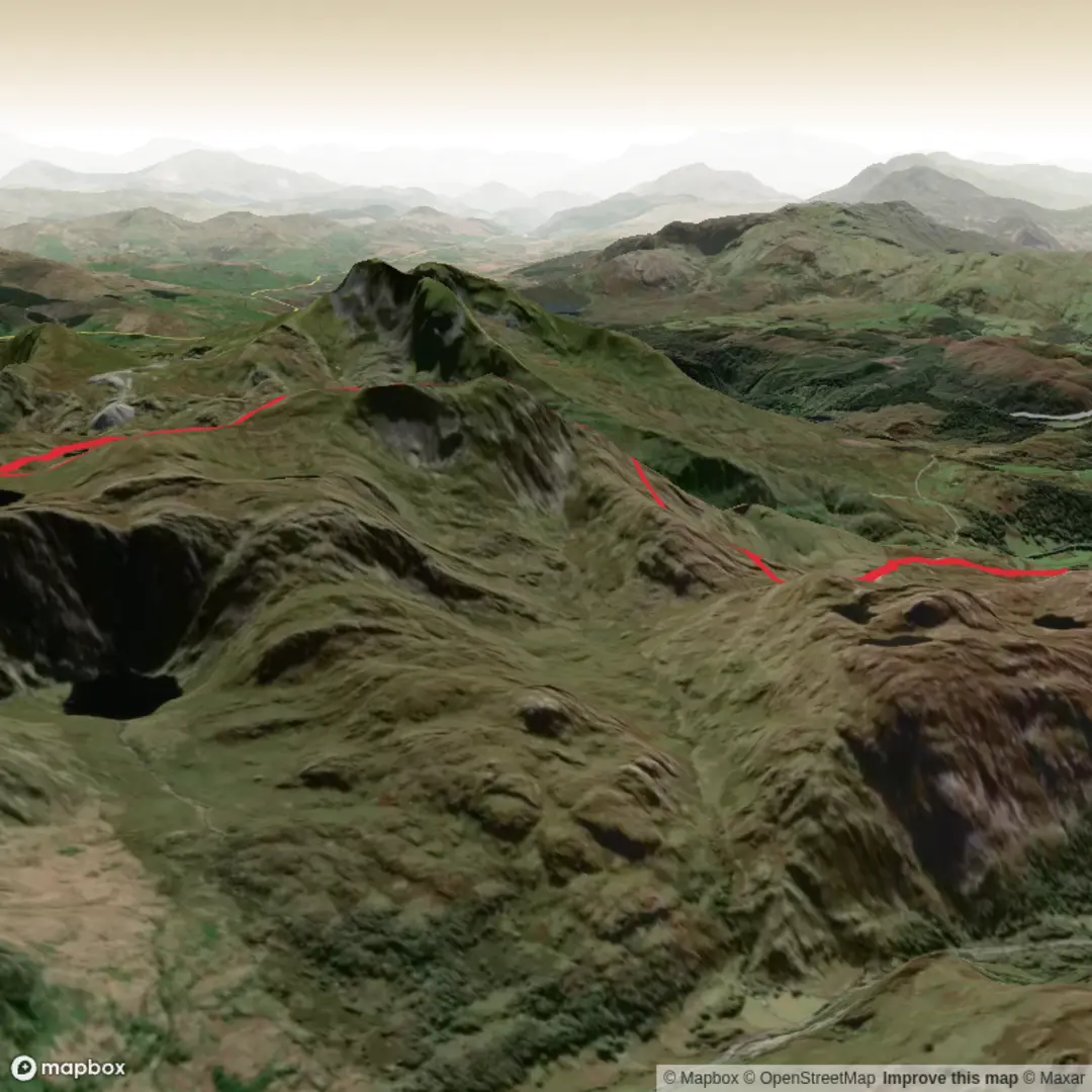 An image depicting the trail Cnicht - Upper Limits UK and its surrounding area.