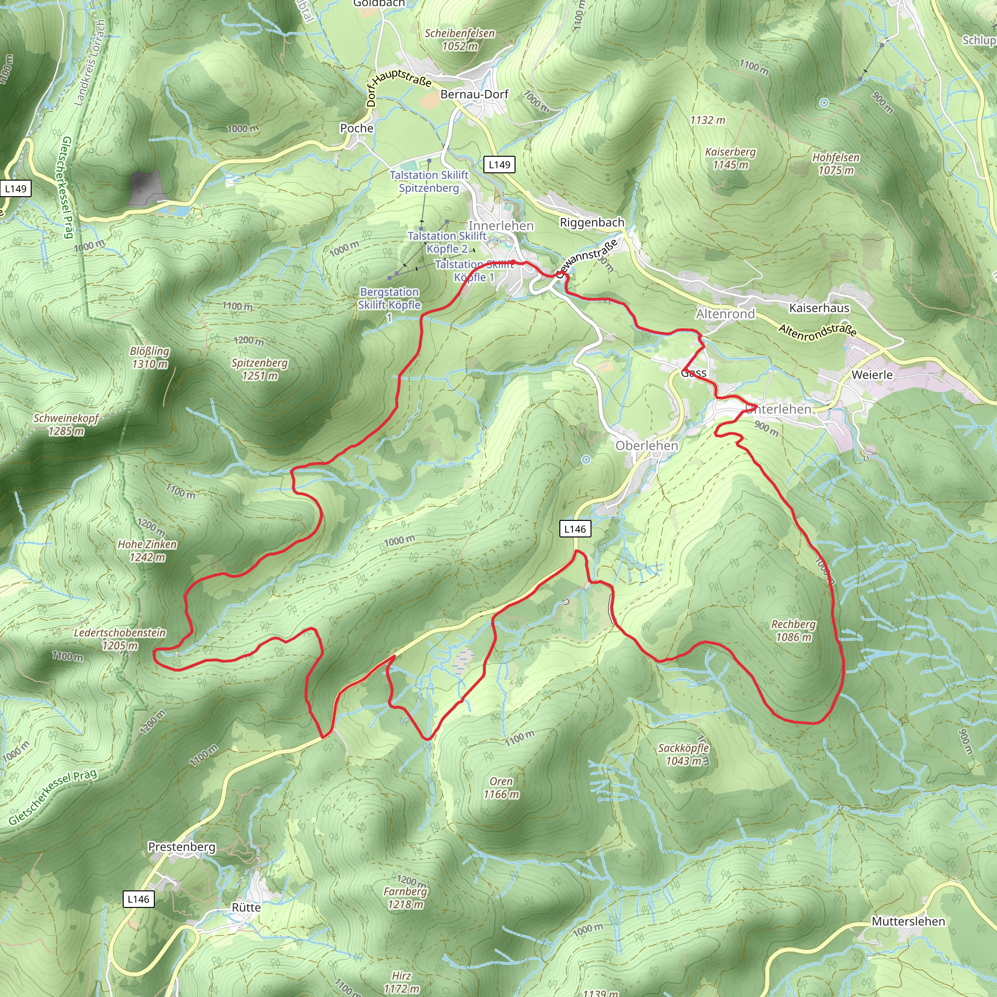 Oberlehen Loop mobile static map