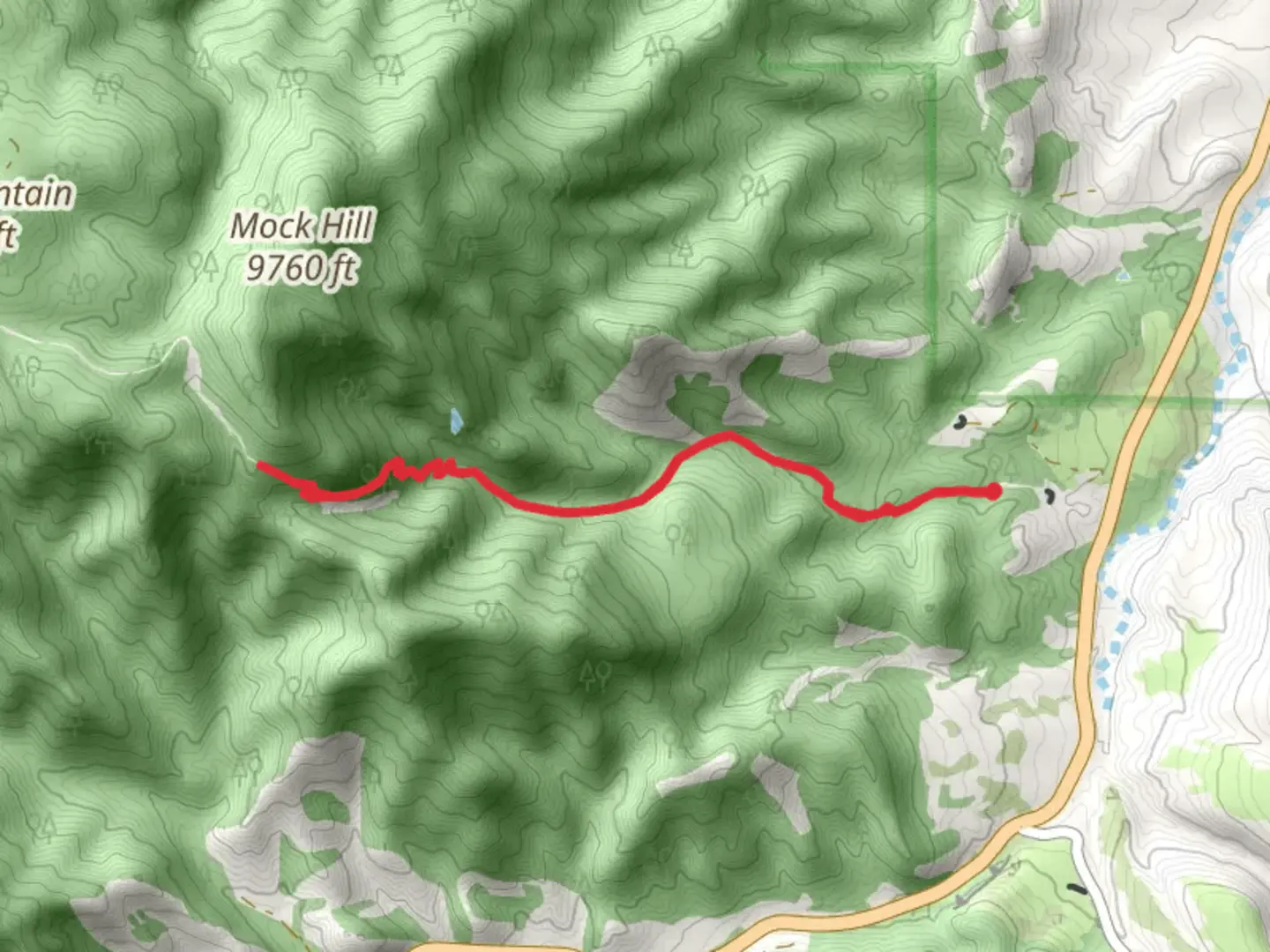 An image depicting the trail Lewis Creek Trail Out and Back and its surrounding area.