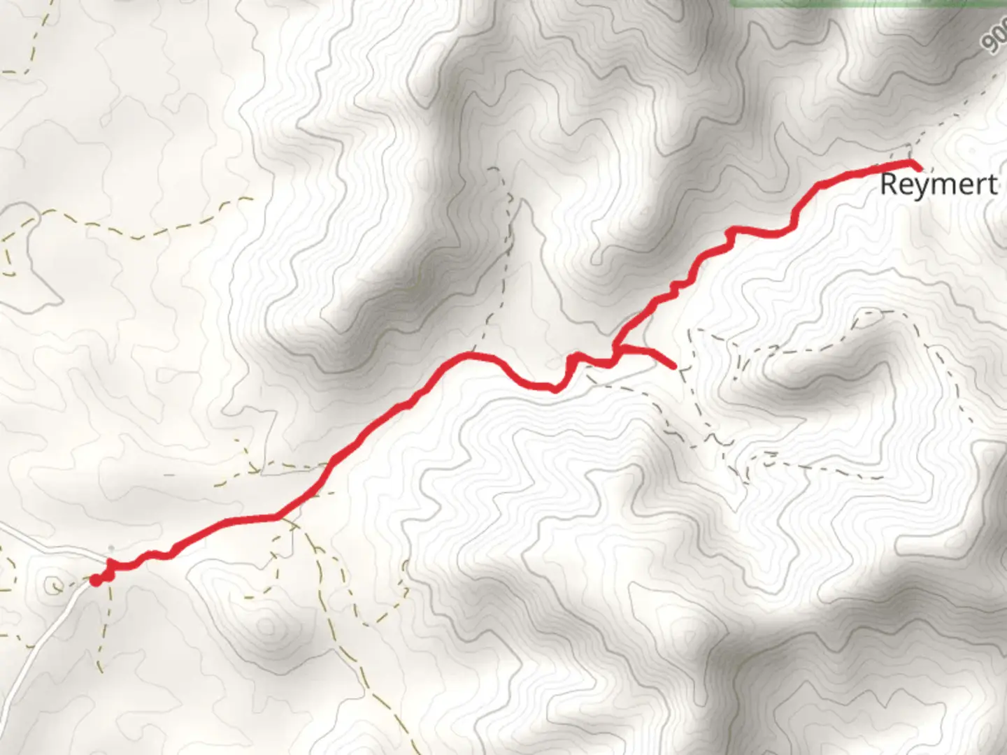 An image depicting the trail Reymert via N Mineral Mountain Road and its surrounding area.
