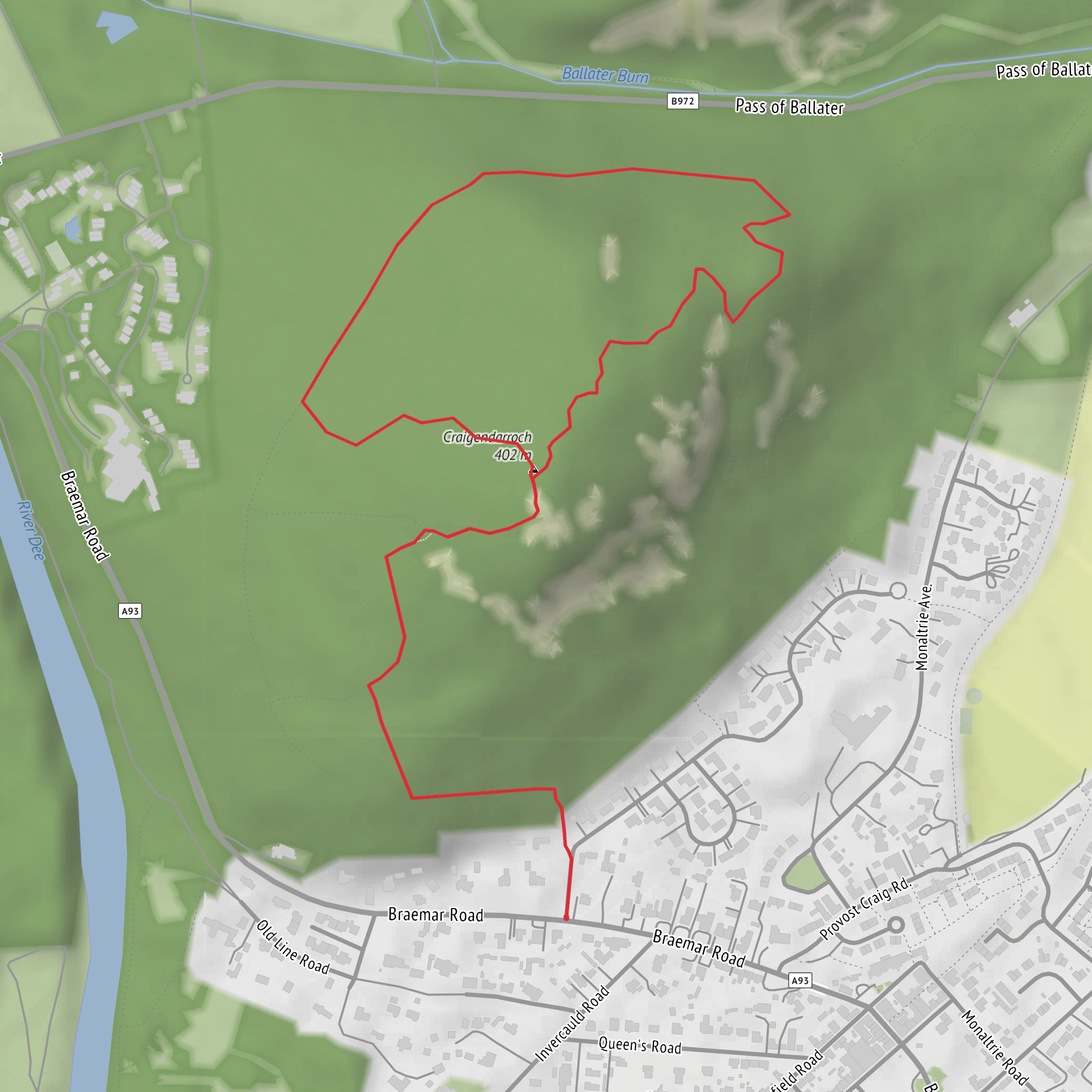 Craigendarroch Loop mobile static map