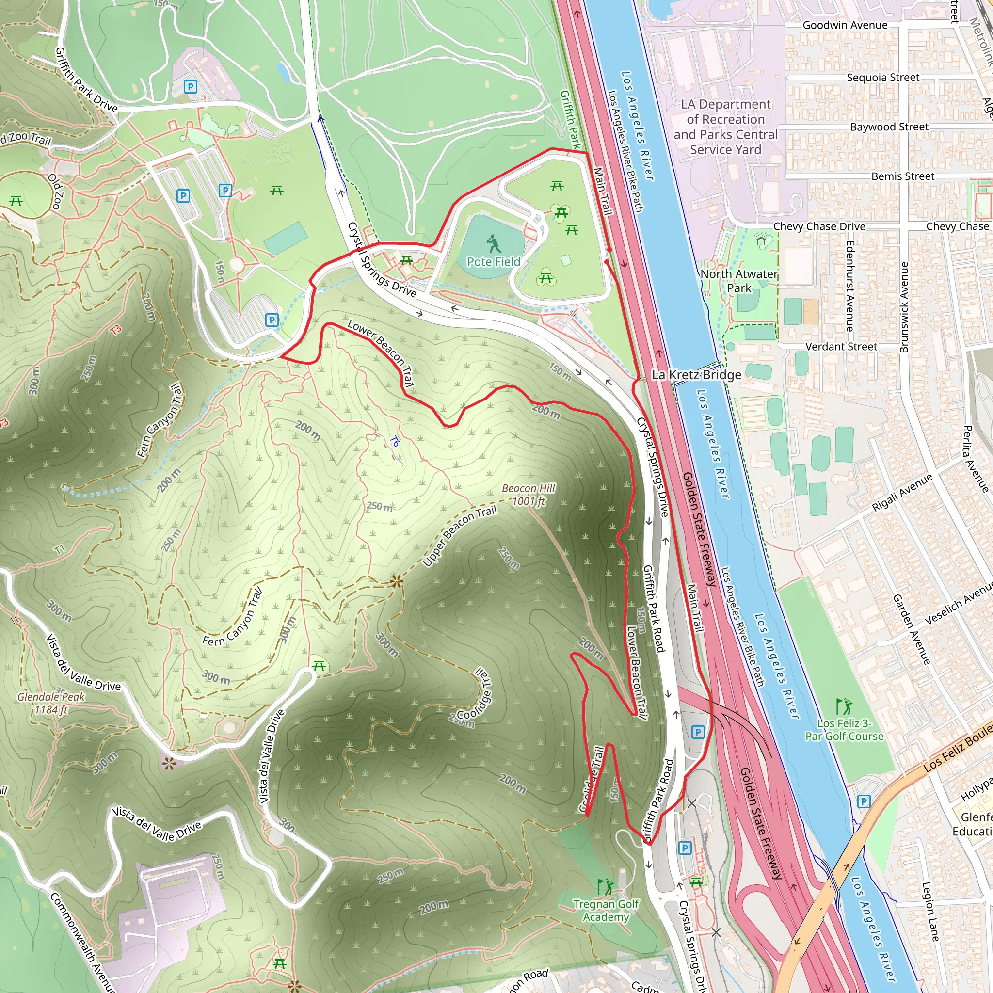 Lower Beacon Loop Trail mobile static map