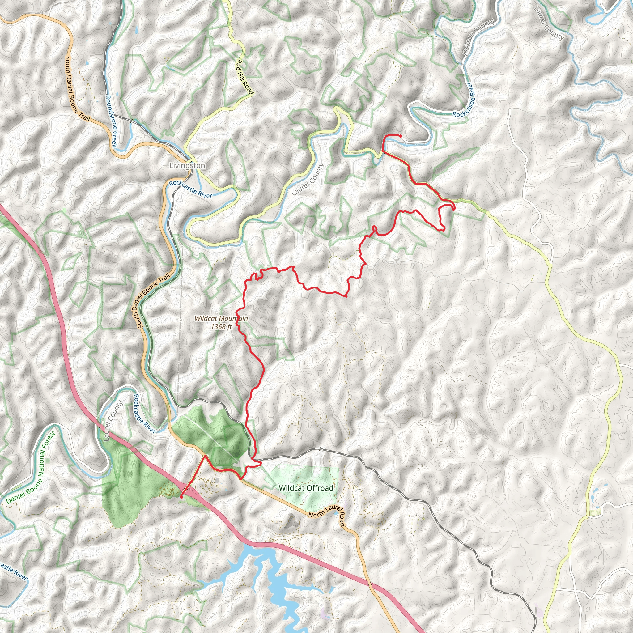 Old Wilderness Road mobile static map