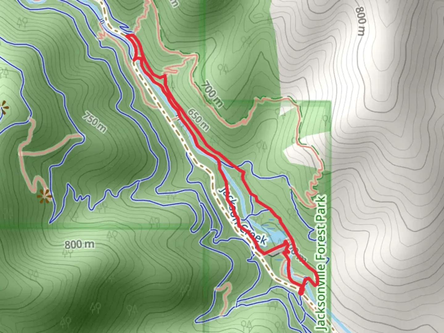 An image depicting the trail Rail and Norling Loop Trail and its surrounding area.