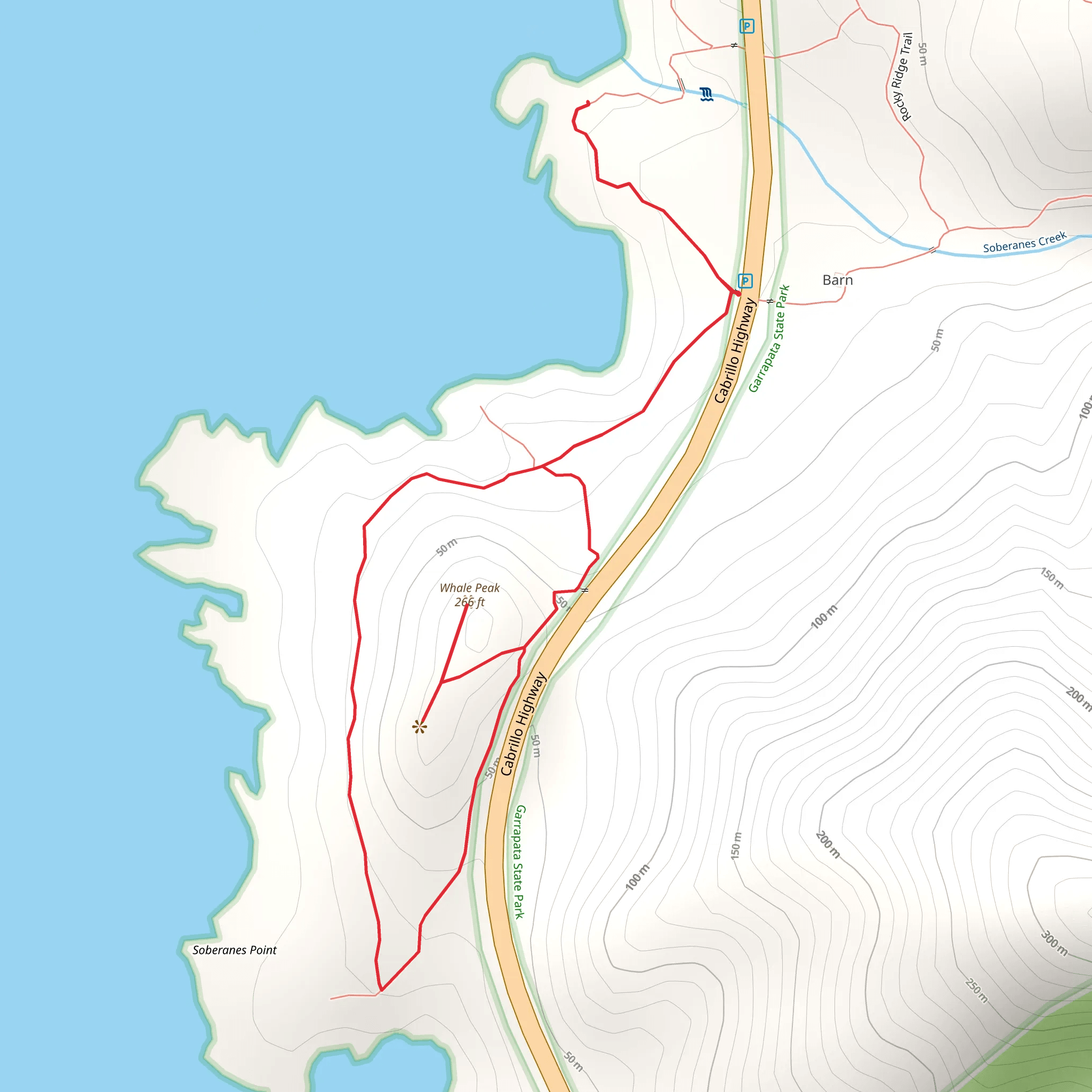 Whale Peak Loop mobile static map
