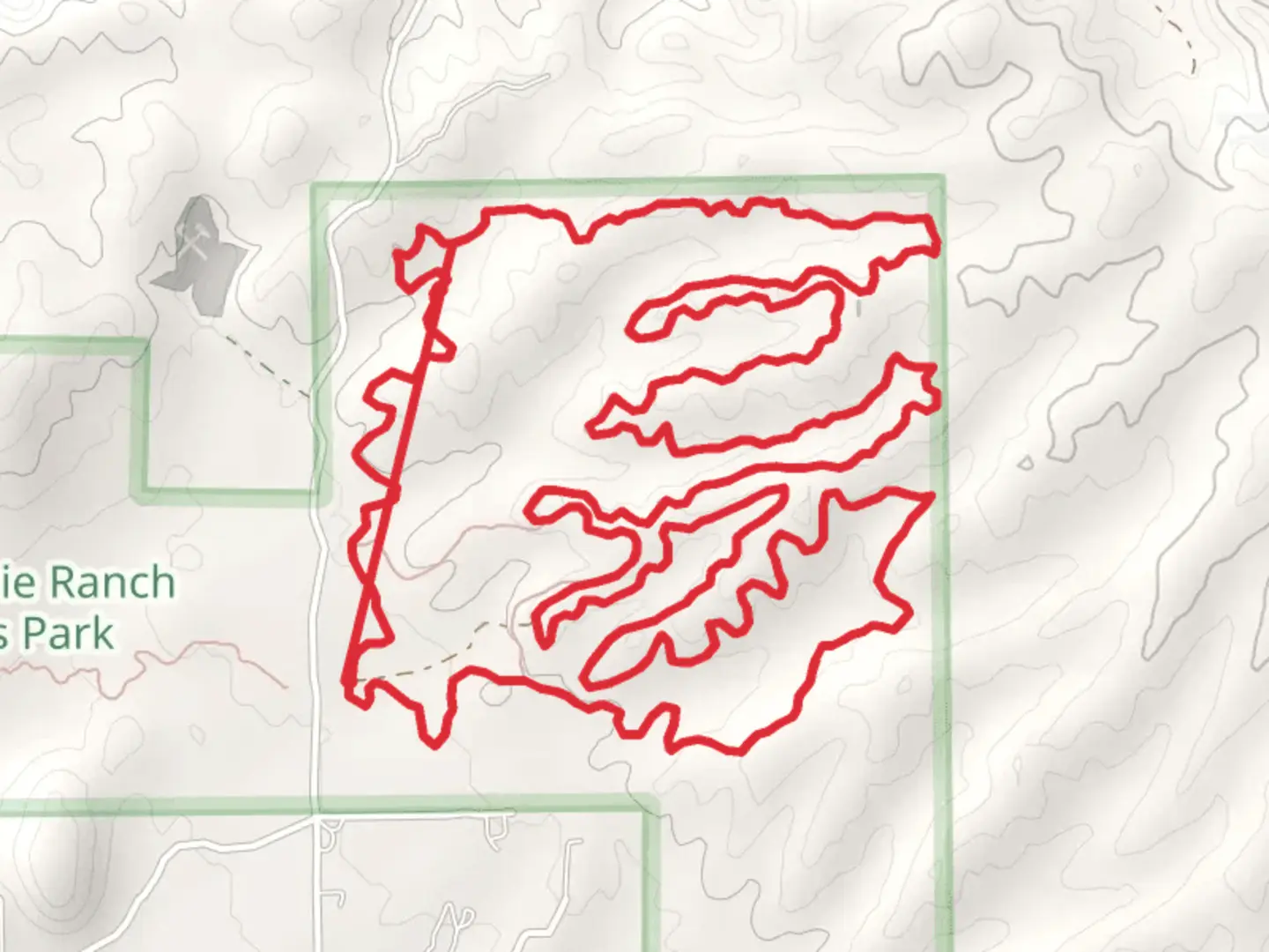 An image depicting the trail South Red Hill Ranch Road Loop - East and its surrounding area.