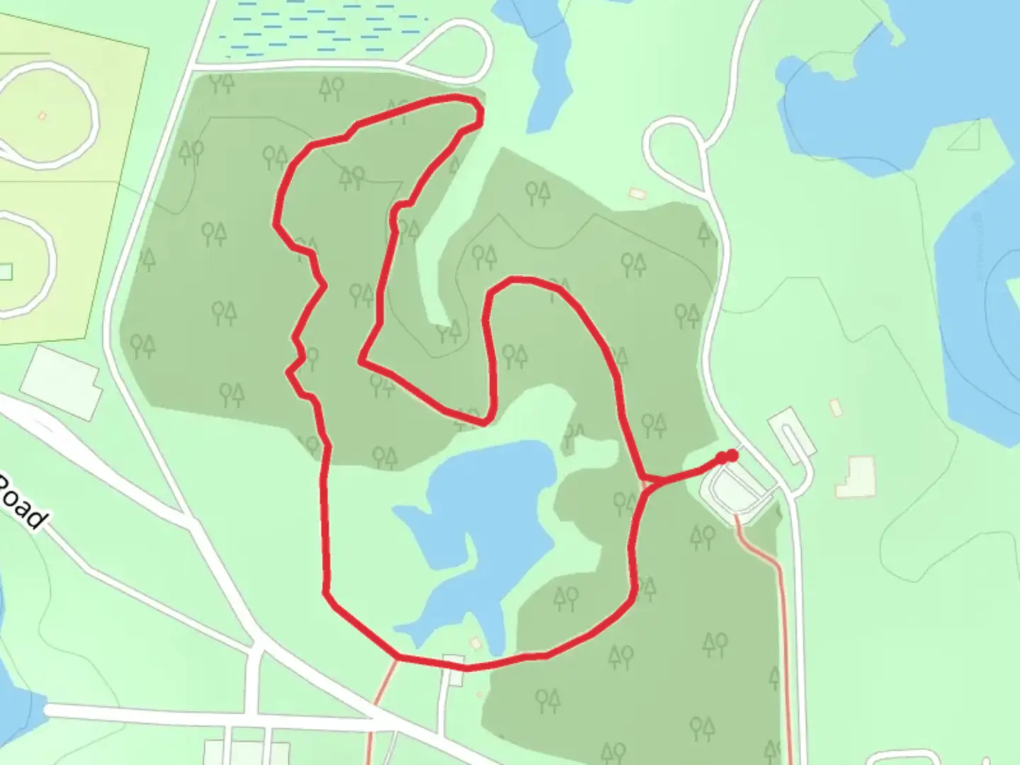 An image depicting the trail Wildlife Management Loop Trail and its surrounding area.