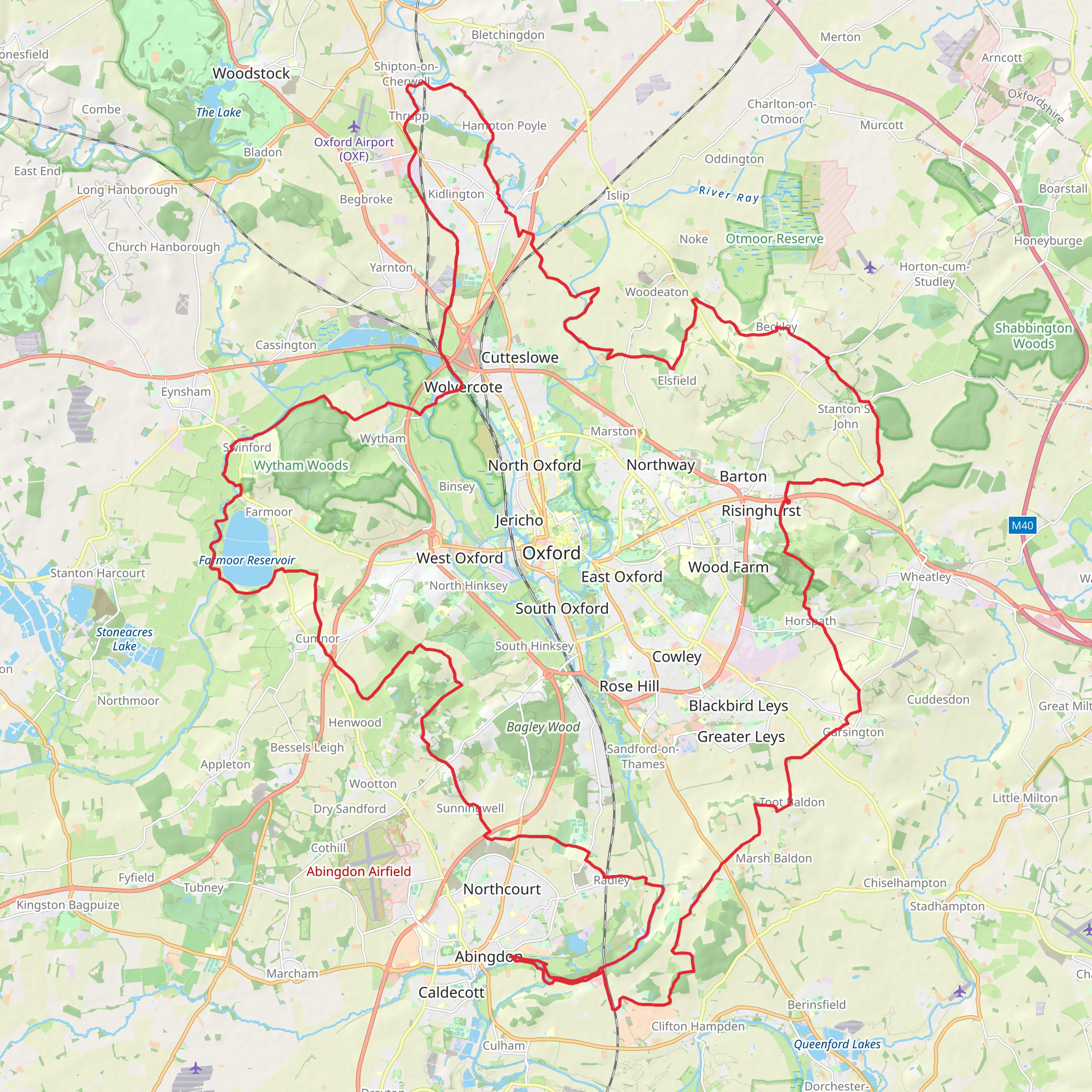 Oxford Greenbelt Way mobile static map