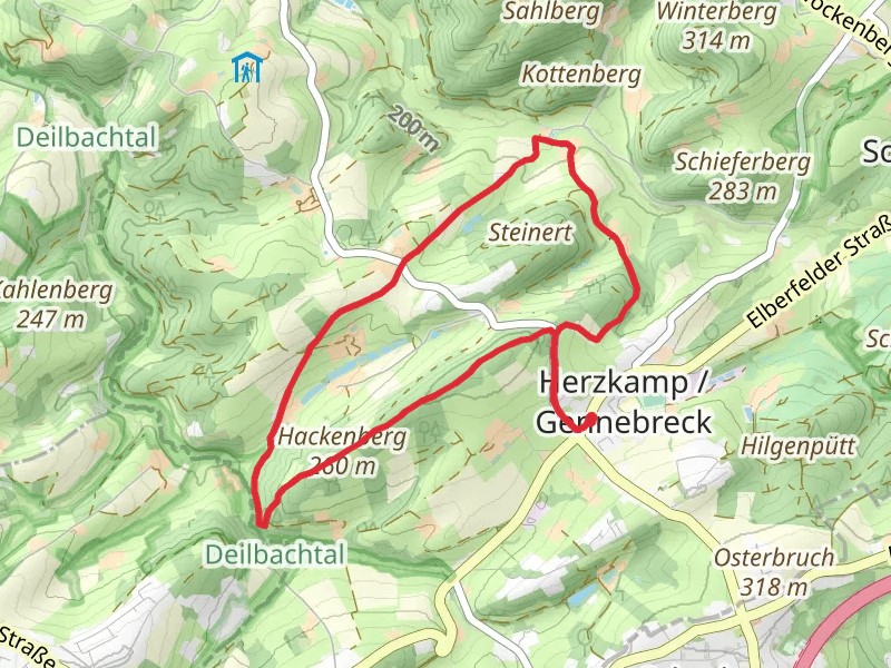Herzkämper Mulde Weg and Hackenberg Loop