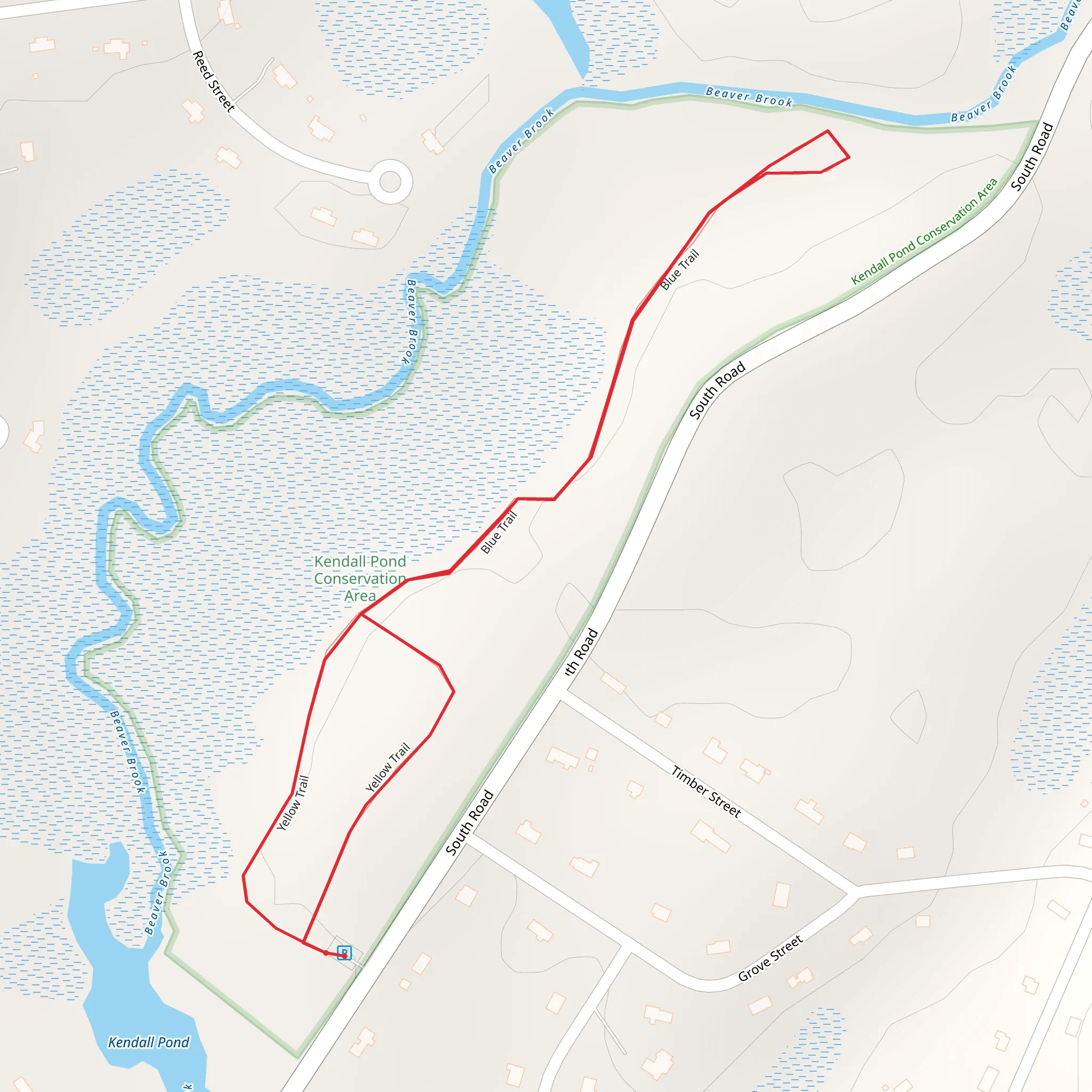 Blue Trail - Kendall Pond mobile static map