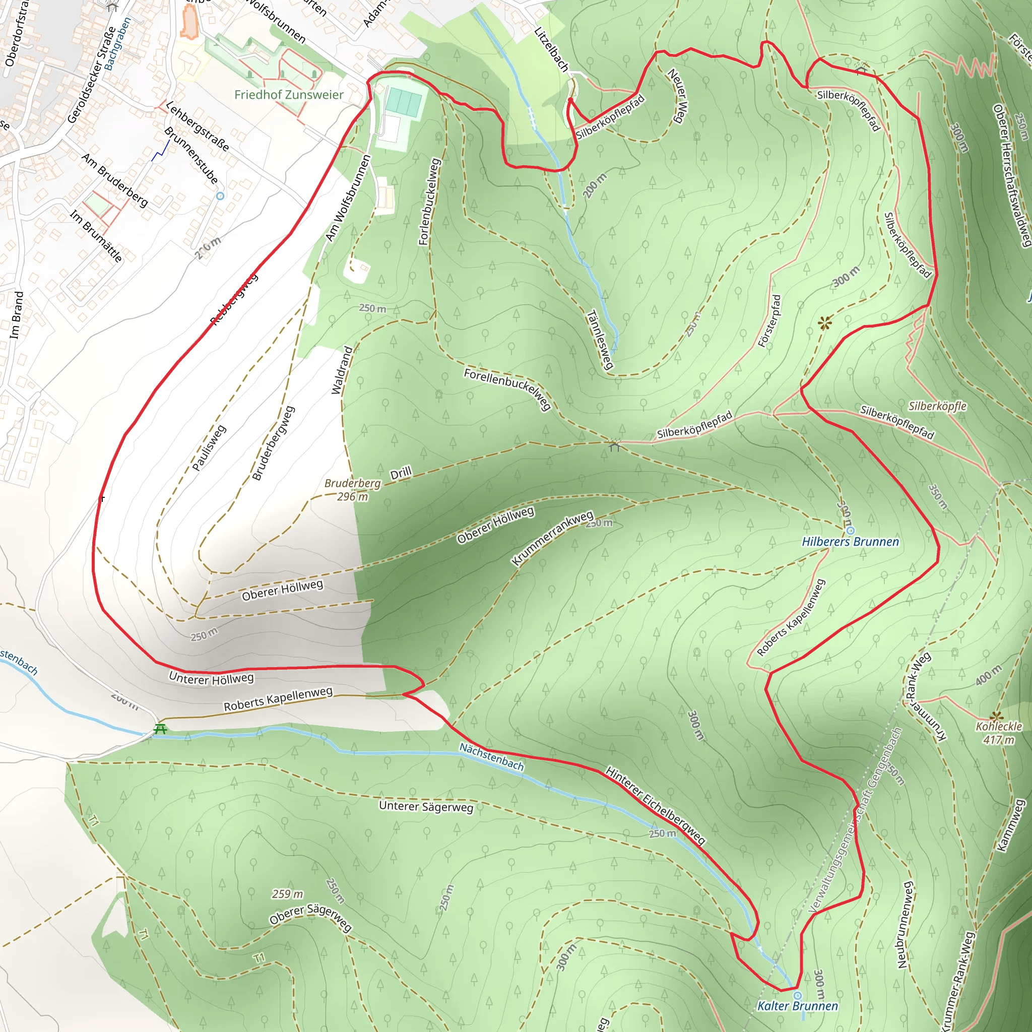 Silbereckle and Nächstenbach Loop mobile static map