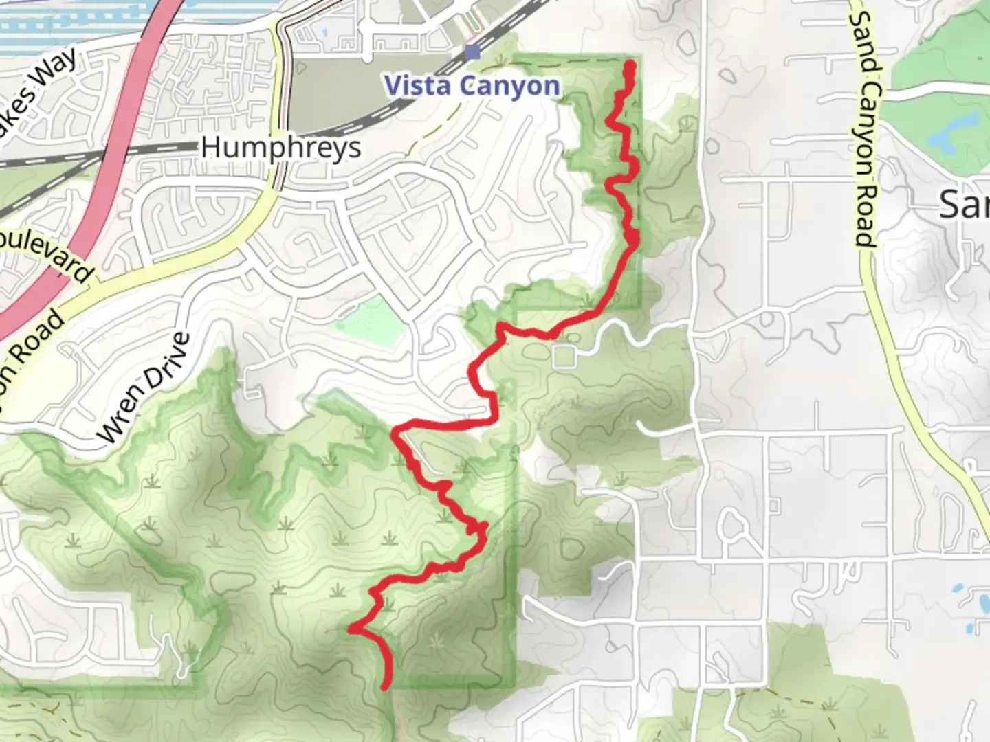 An image depicting the trail Fair Oaks Walk and its surrounding area.