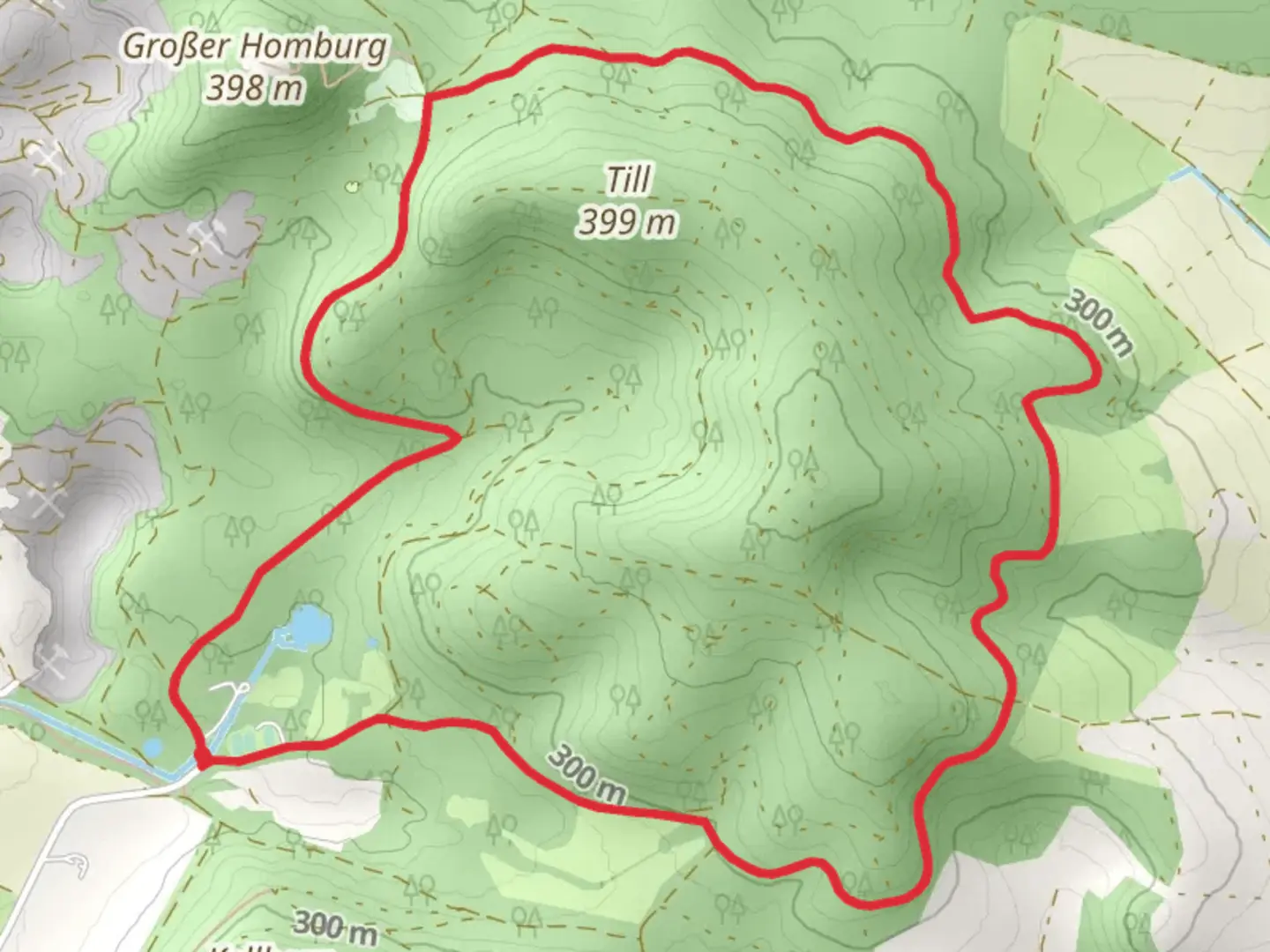An image depicting the trail Tillrundweg Loop and its surrounding area.