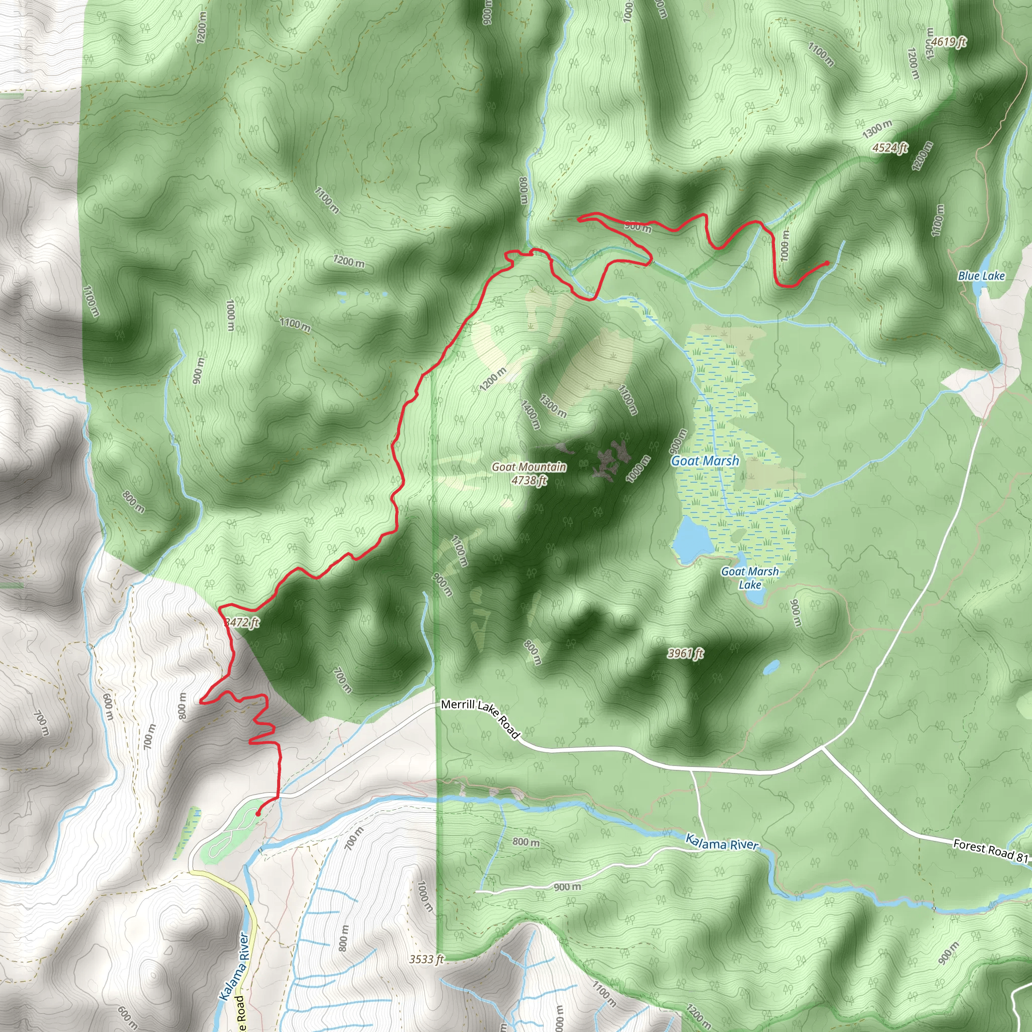 Fossil Trail mobile static map