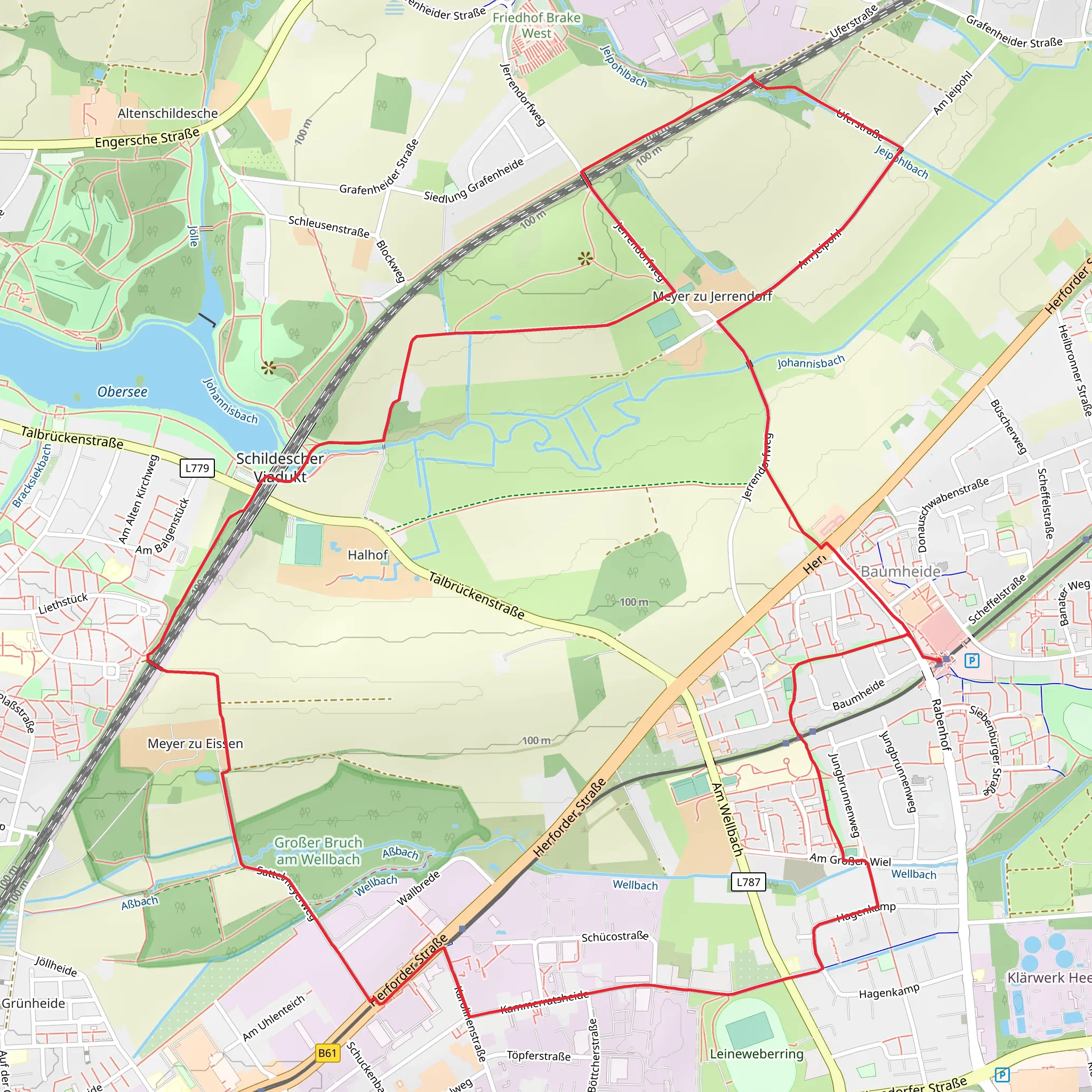 Baumheide Loop mobile static map