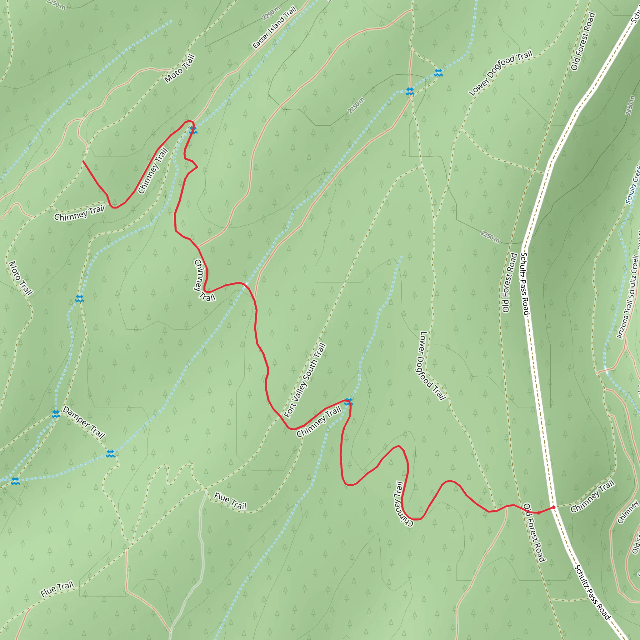 Chimney Trail mobile static map