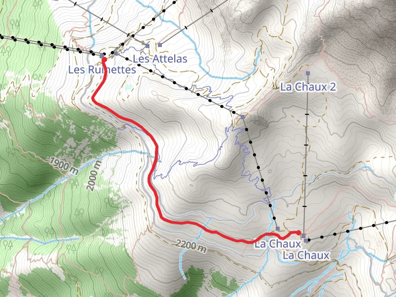 La Chaux to Croix des-Ruinettes Trail