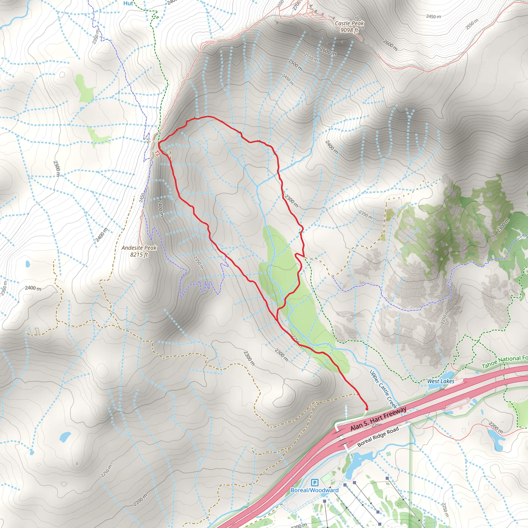 Castle Pass Loop mobile static map