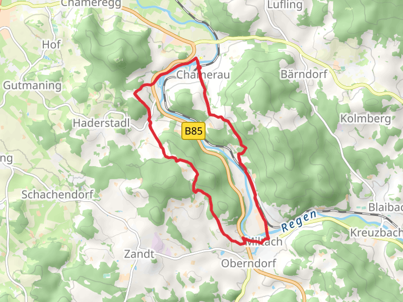Chamerau to Miltach Loop via River Regen