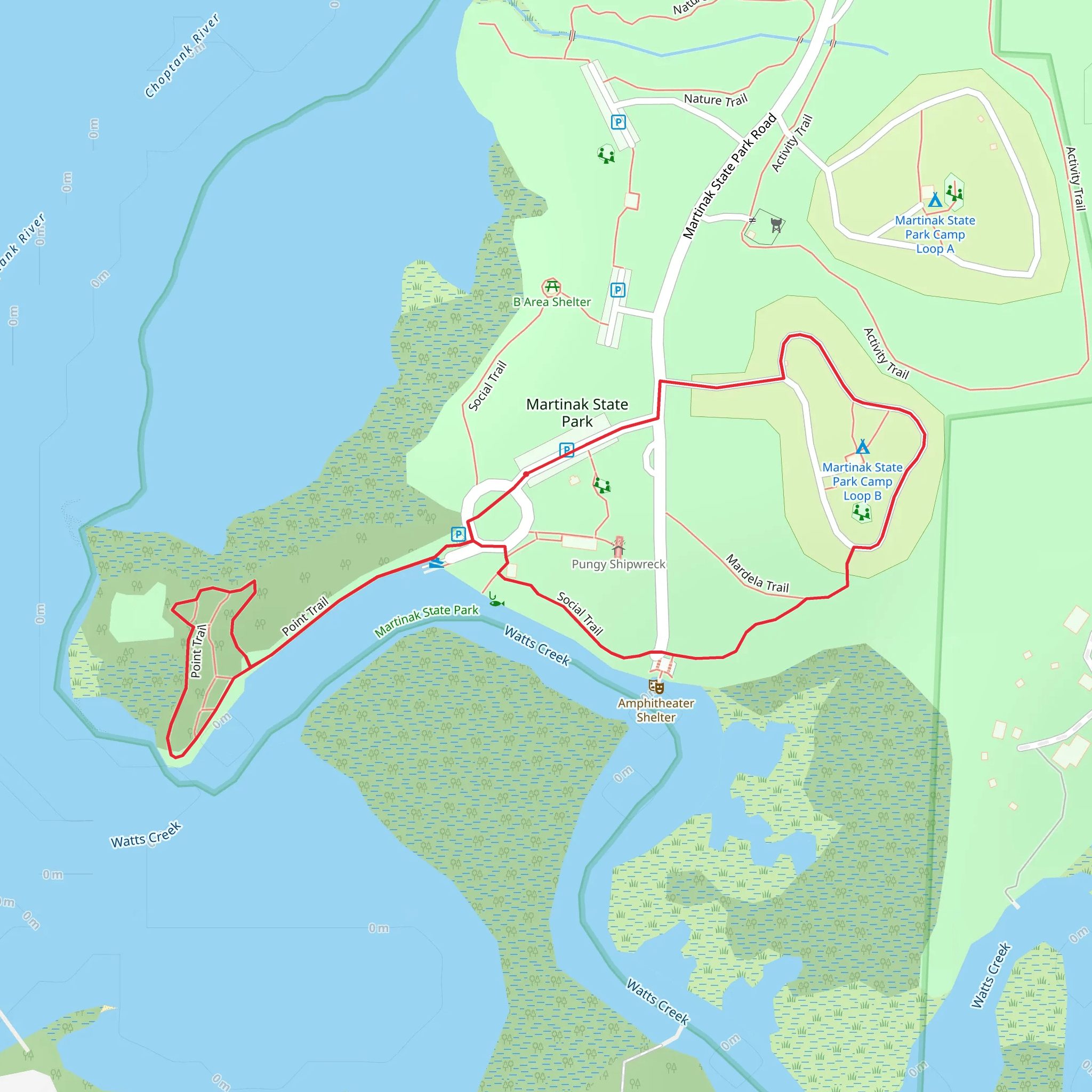 Martinak State Park Road Loop mobile static map